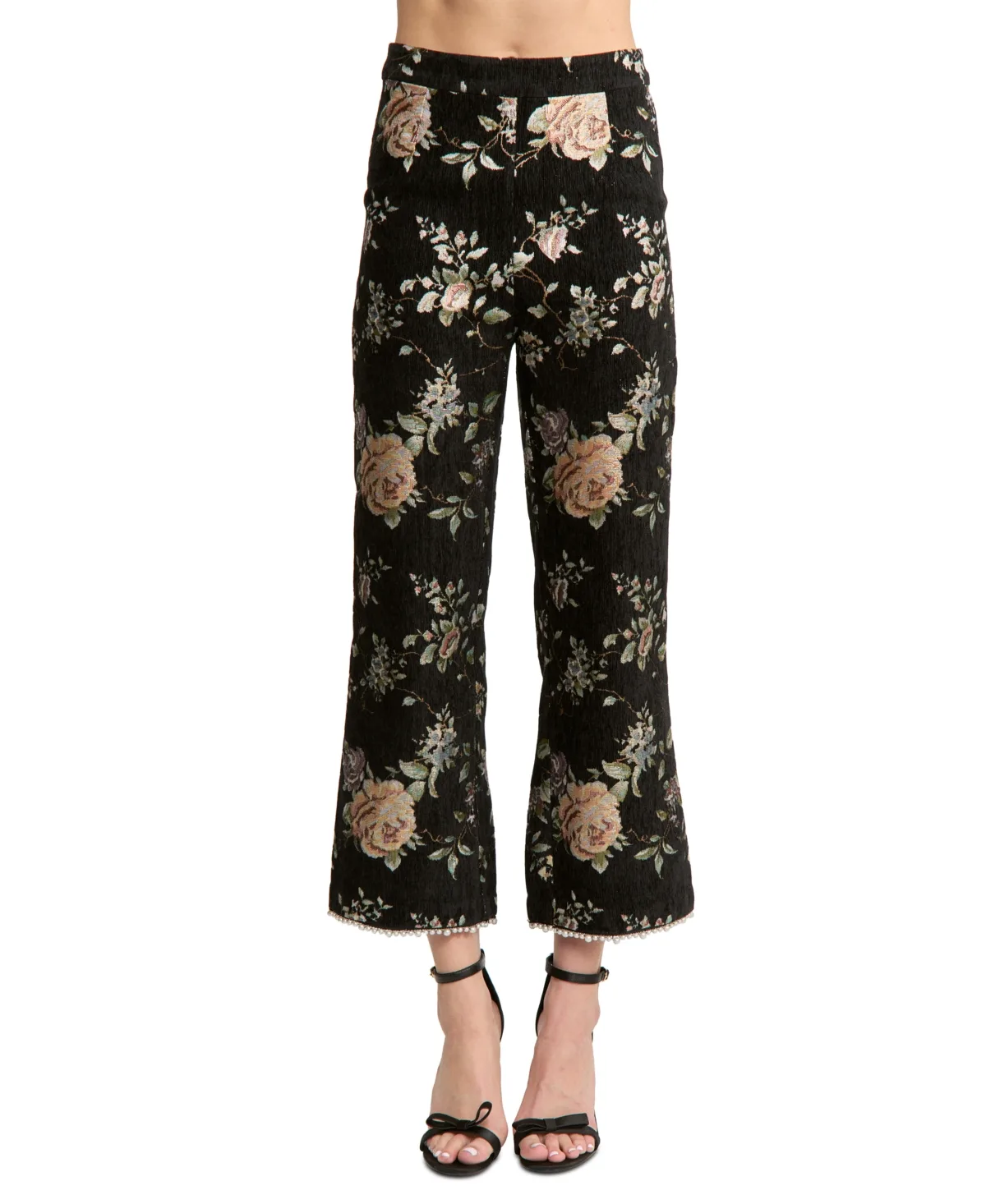 Jasmine High-Waisted Cropped Wide-Leg Pants by En Saison