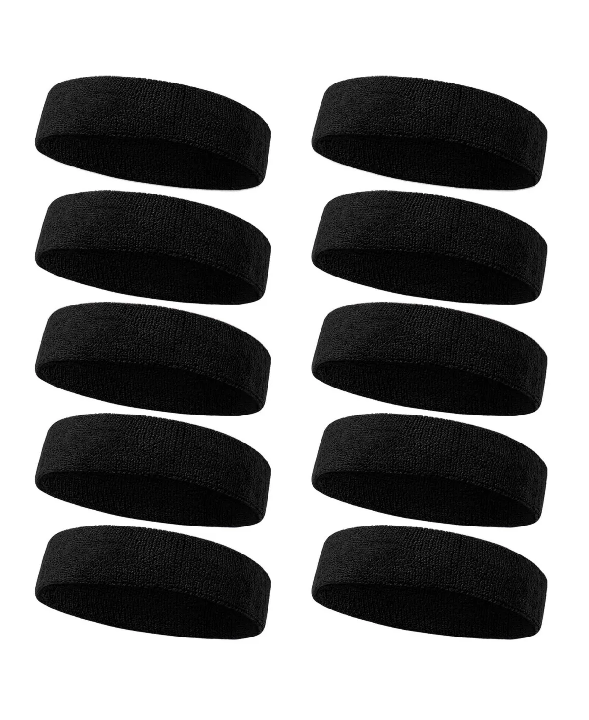 Cotton Terry Sports Headbands Wicking Sweat Absorbent Athletic Workout Bands by Furlihong