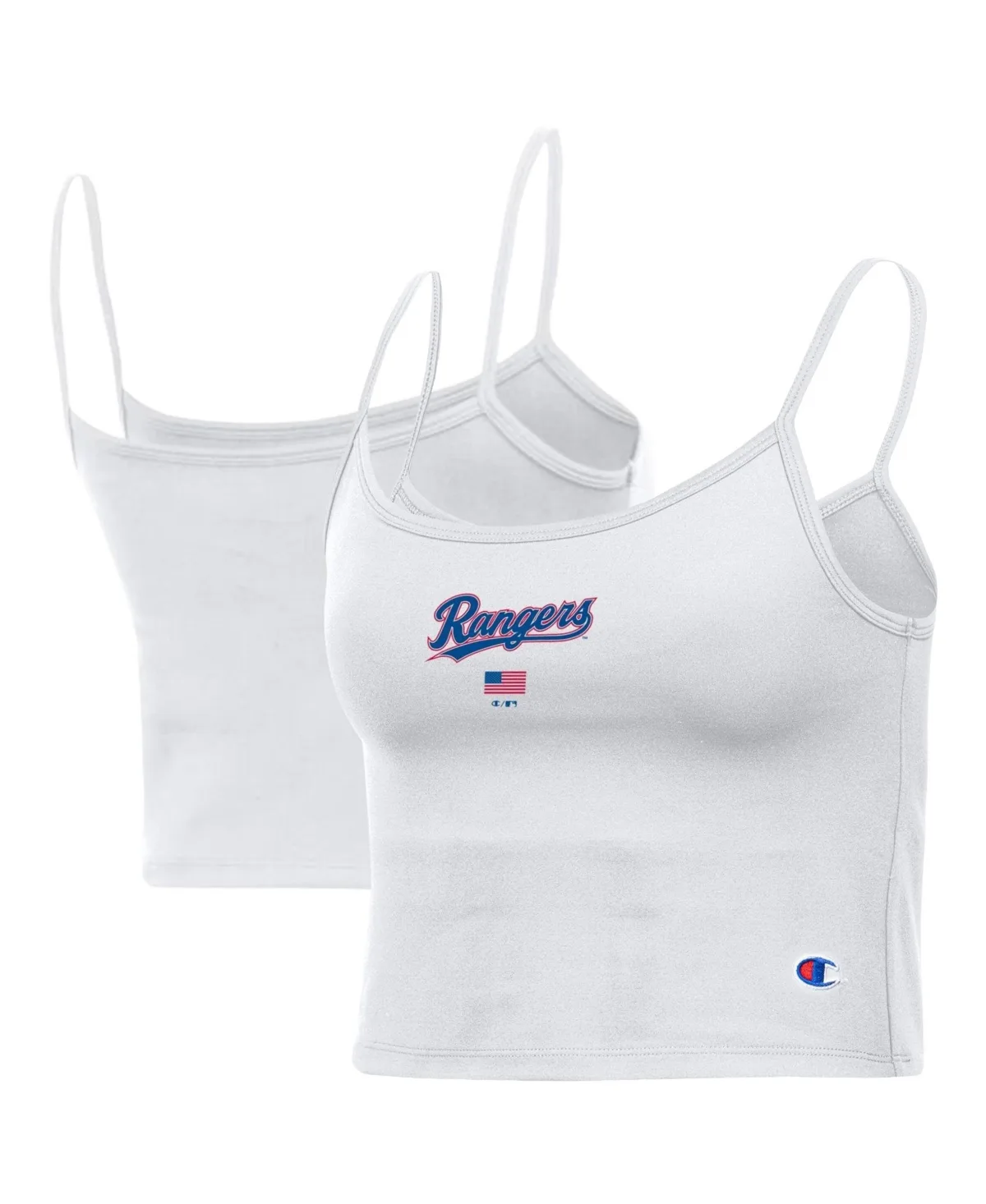 America Built-In Bra Scoop Neck Crop Tank Top by Champion