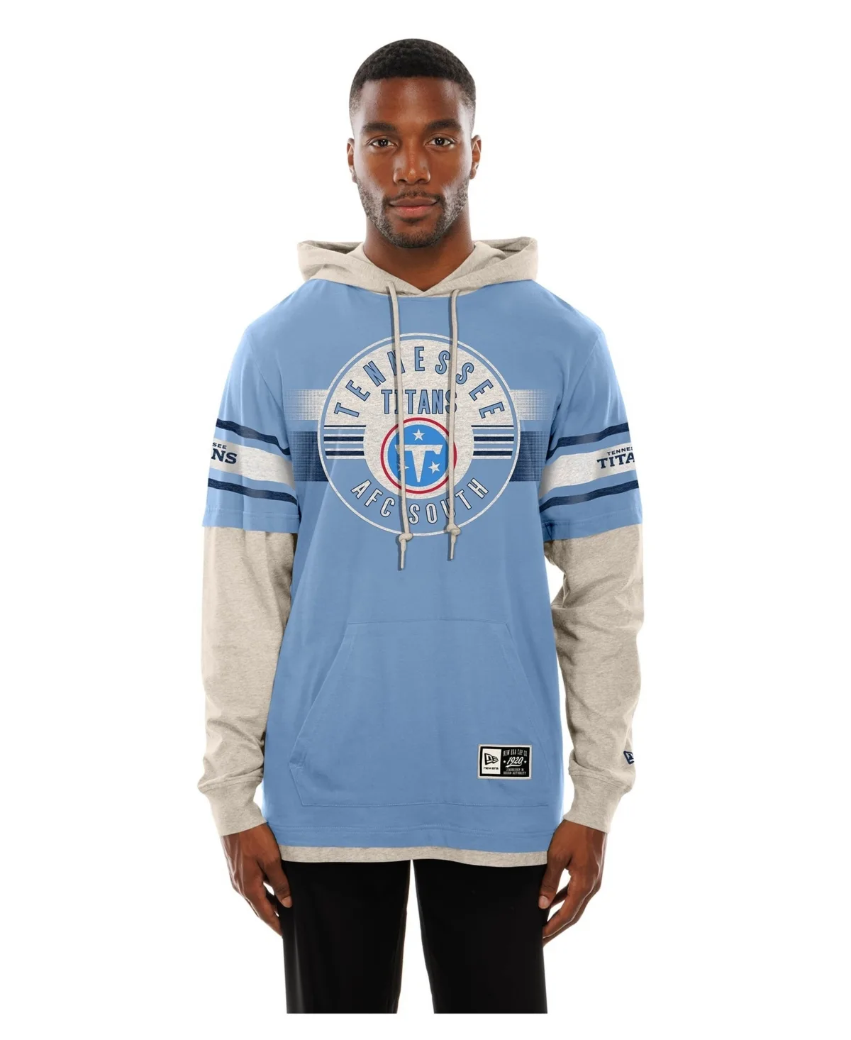 Tennessee Titans Long-Sleeve Hooded Layered T-Shirt