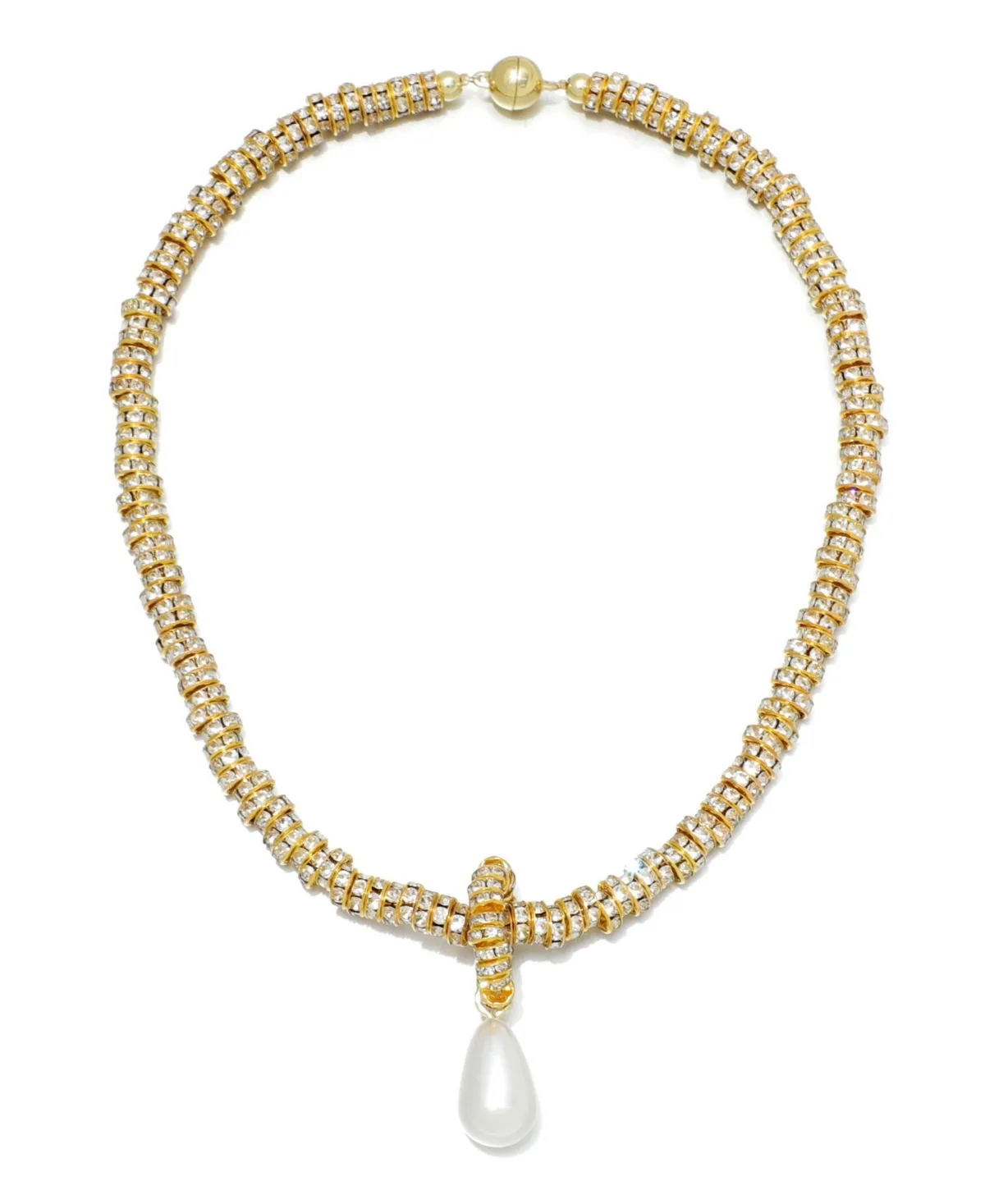 Imitation Pearl Magnetic Wrap Necklace by Adornia