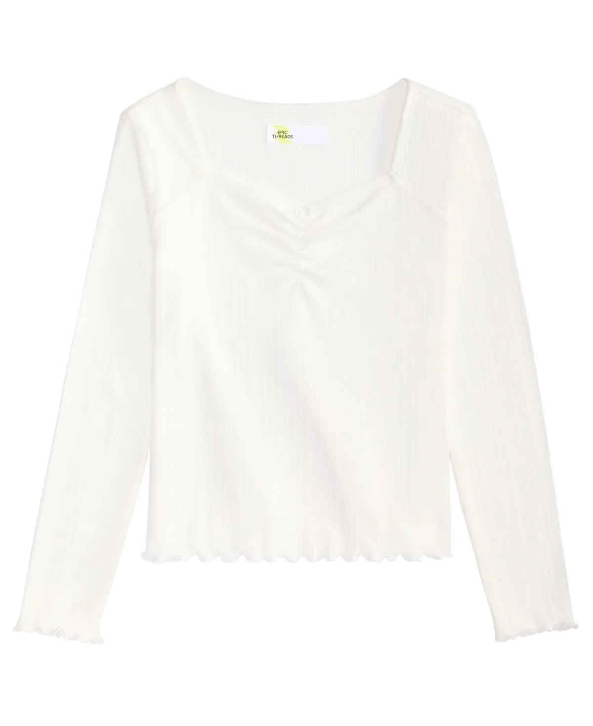 Long-Sleeve Sweetheart Neck Shirt by Epic Threads