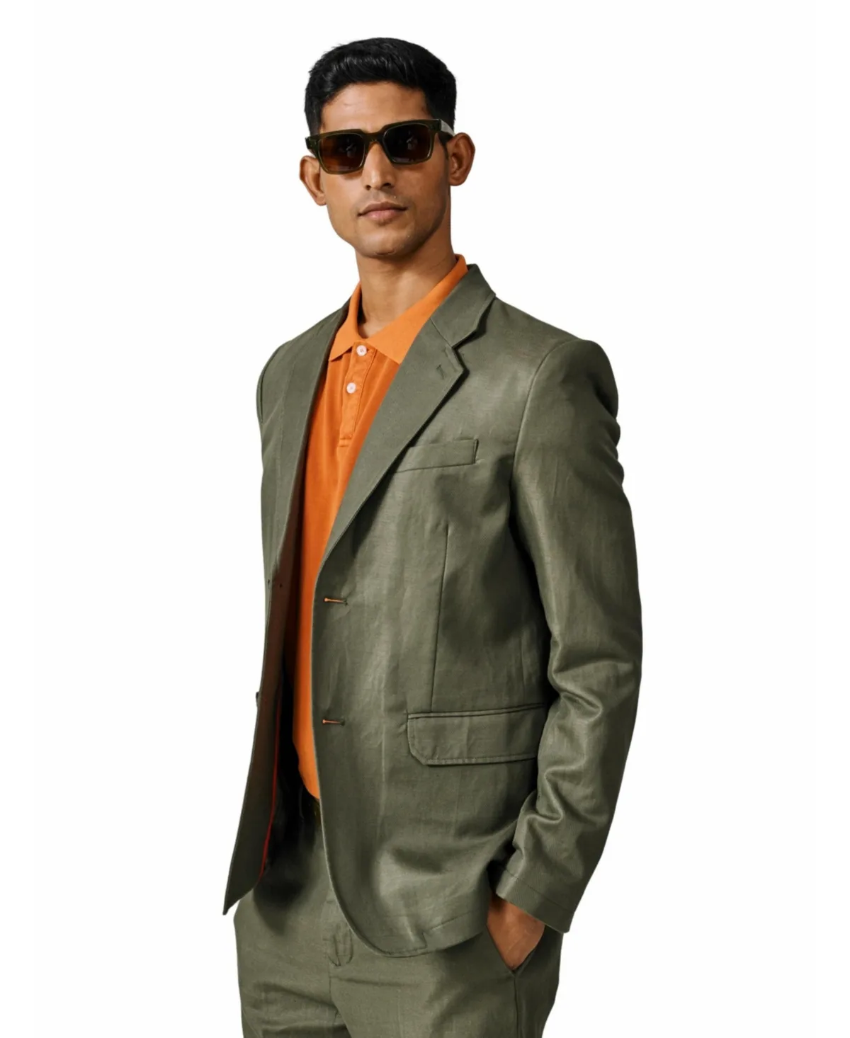 Axholme Tailored Linen Blend Blazer by Aubin