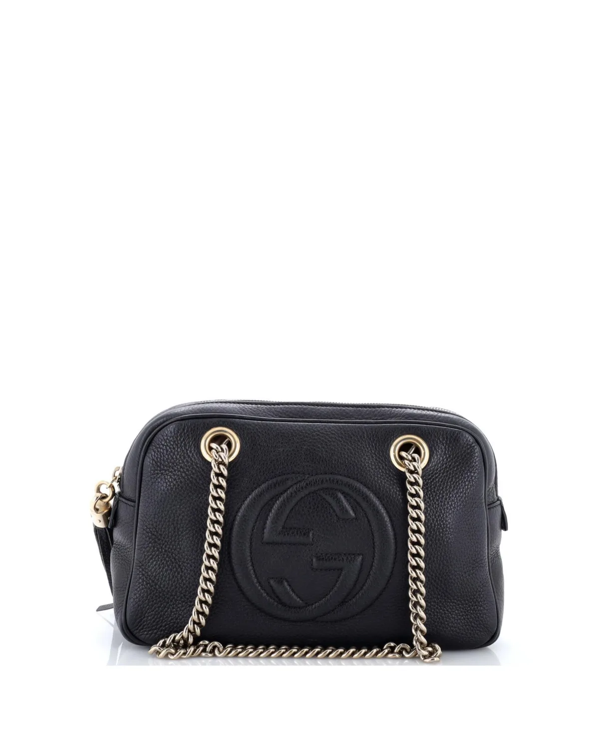 Pre-Owned Small Soho Chain Zip Shoulder Bag Leather