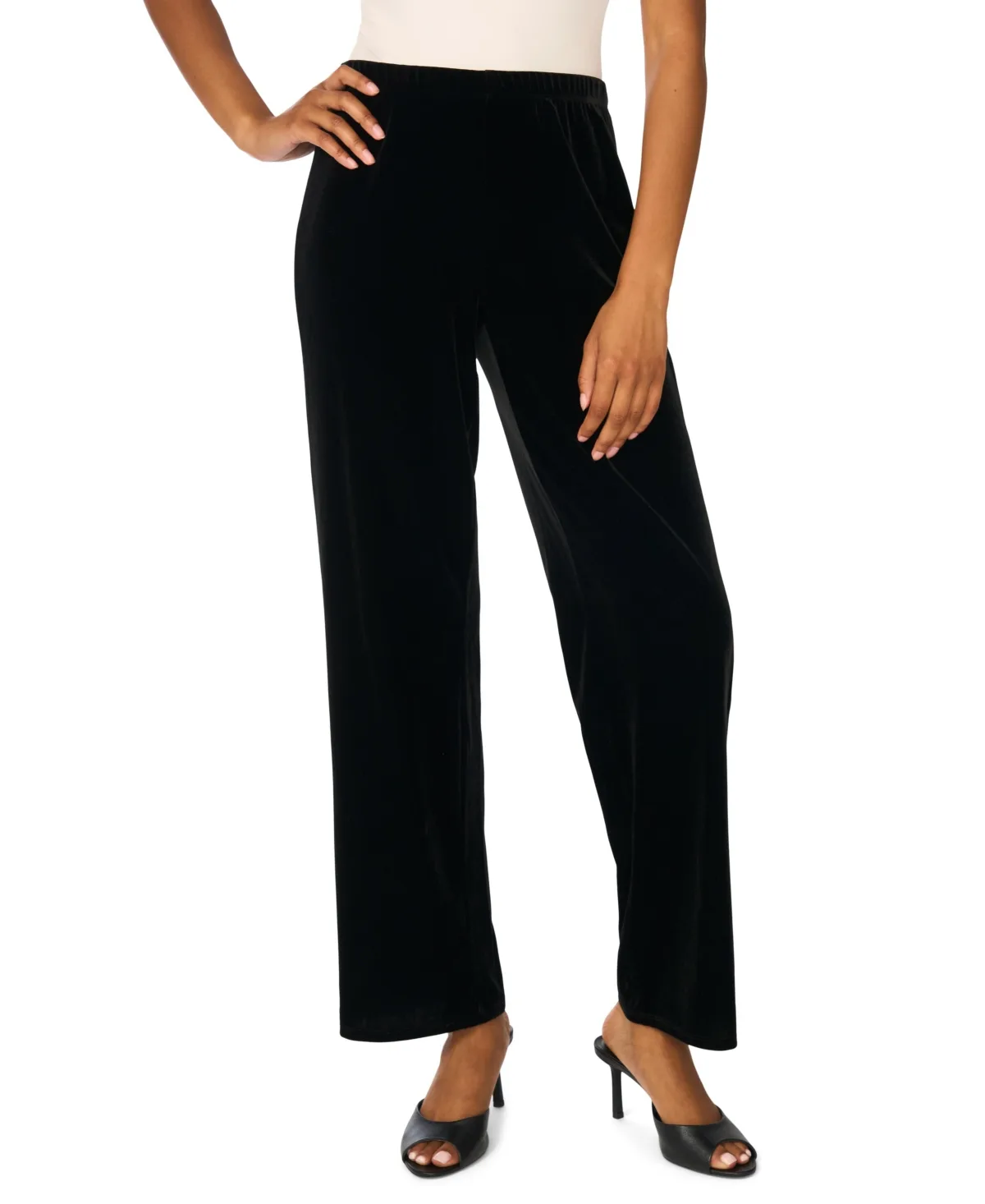 Velvet High-Rise Straight-Leg Pants