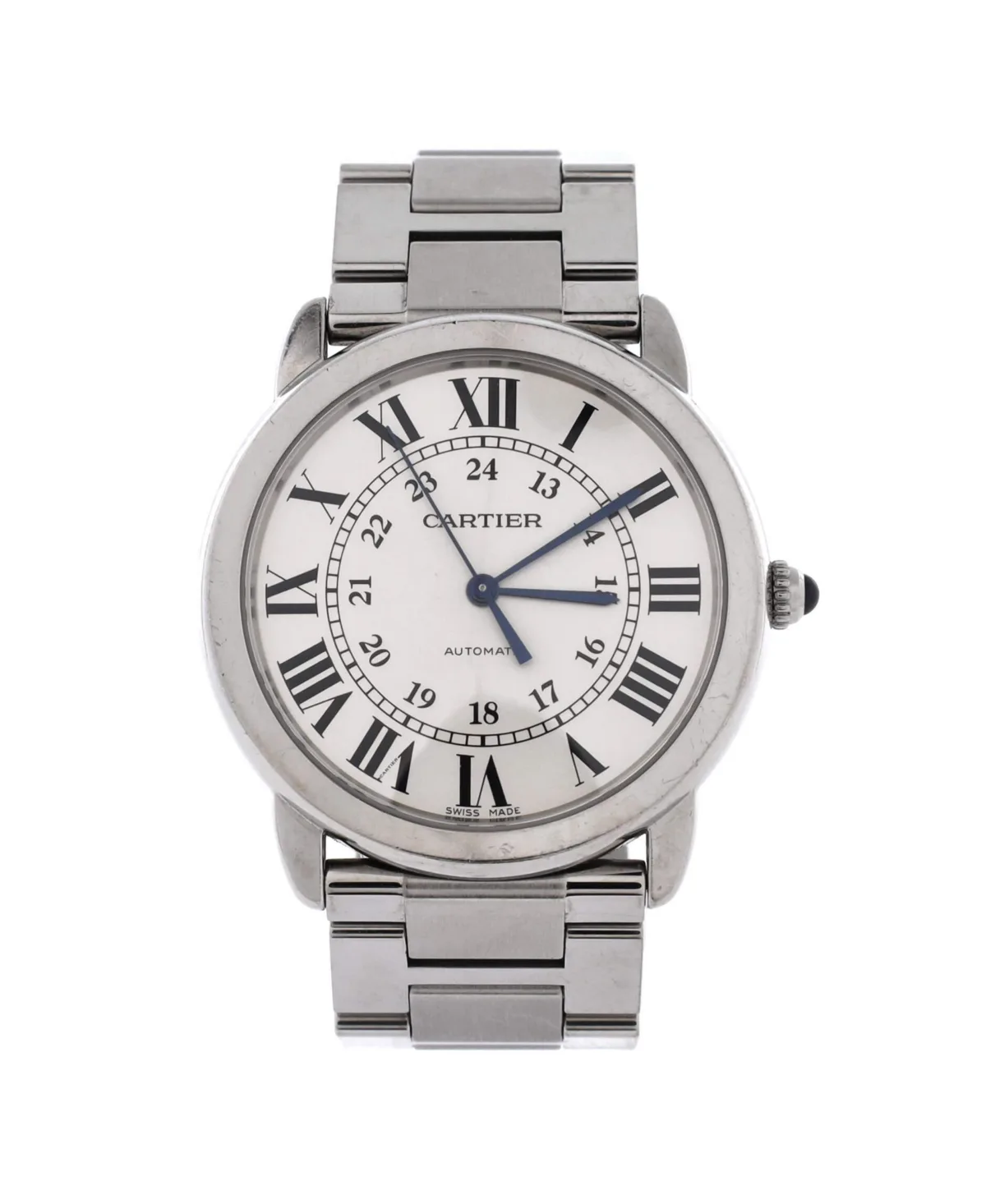 Pre-Owned Cartier Automatic Ronde Solo De Cartier Stainless Steel Sapphire Crystal Watch, 36mm by Cartier's