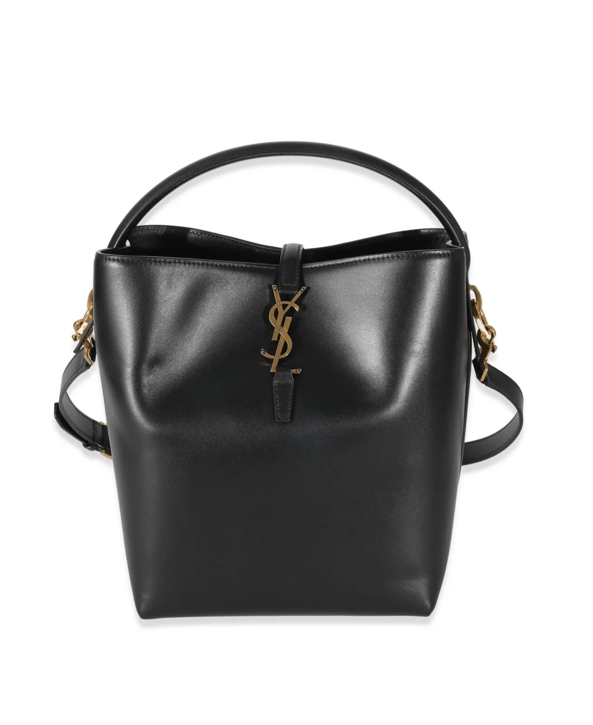 Pre-Owned Saint Laurent Shiny Calfskin Small Le 37 Bucket Bag