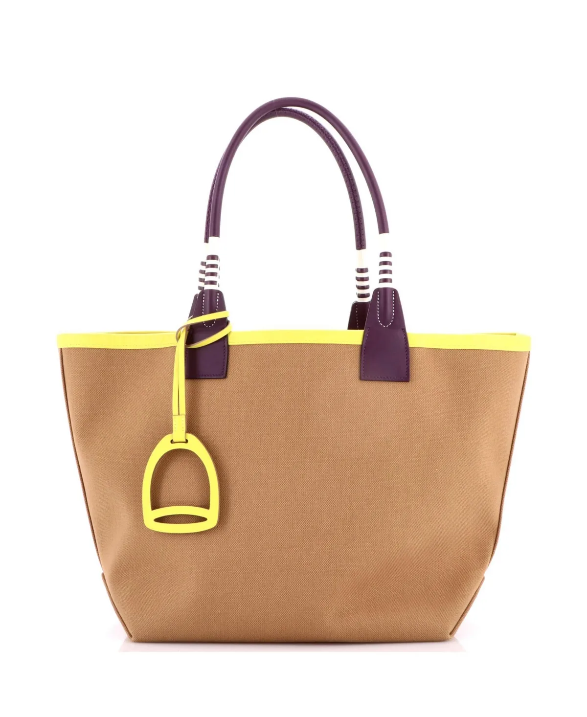 Pre-Owned Hermes 28 Sac Steeple Tote Toile with Leather by Hermes