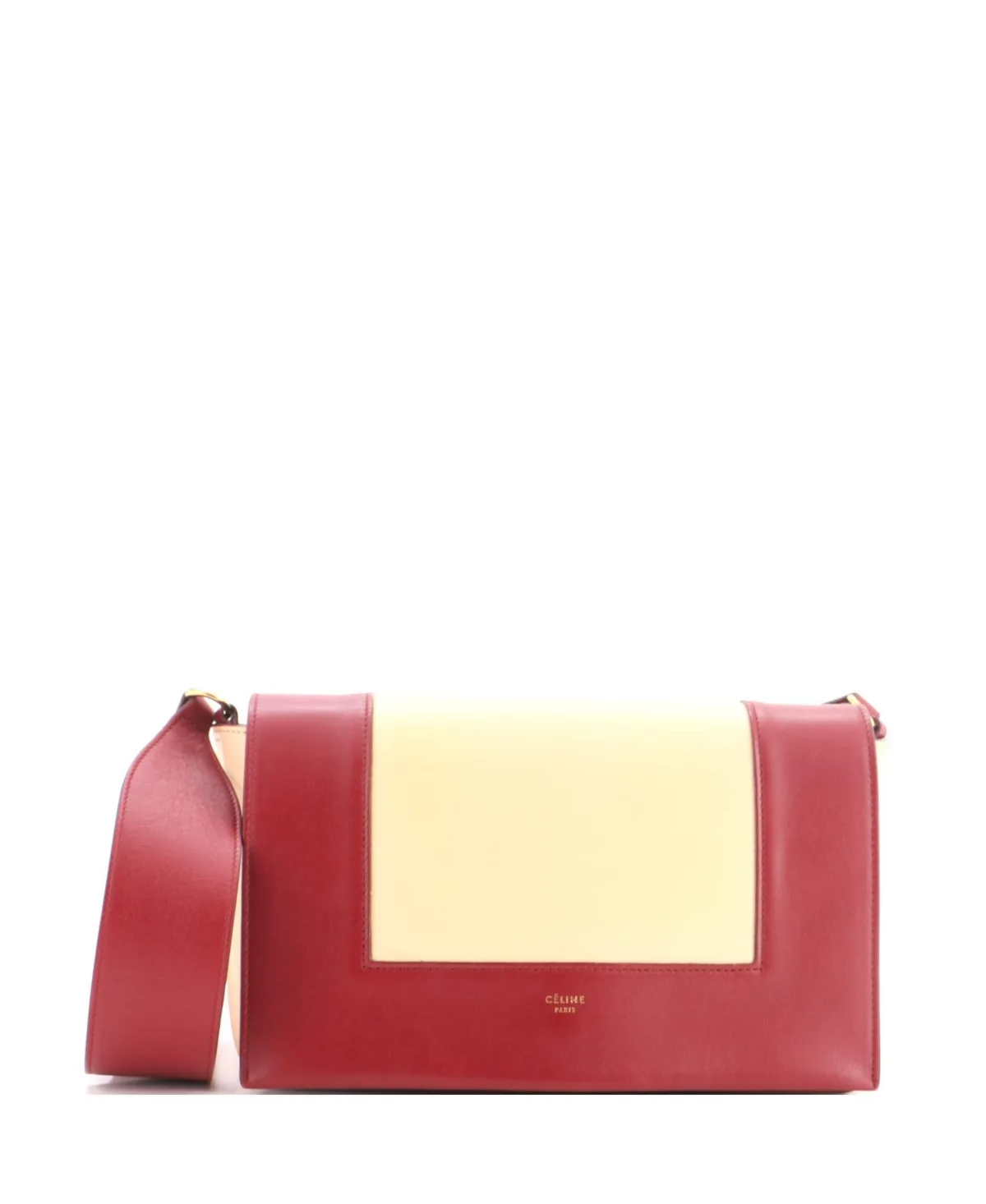Pre-Owned Celine Medium Frame Shoulder Bag Leather by Celine