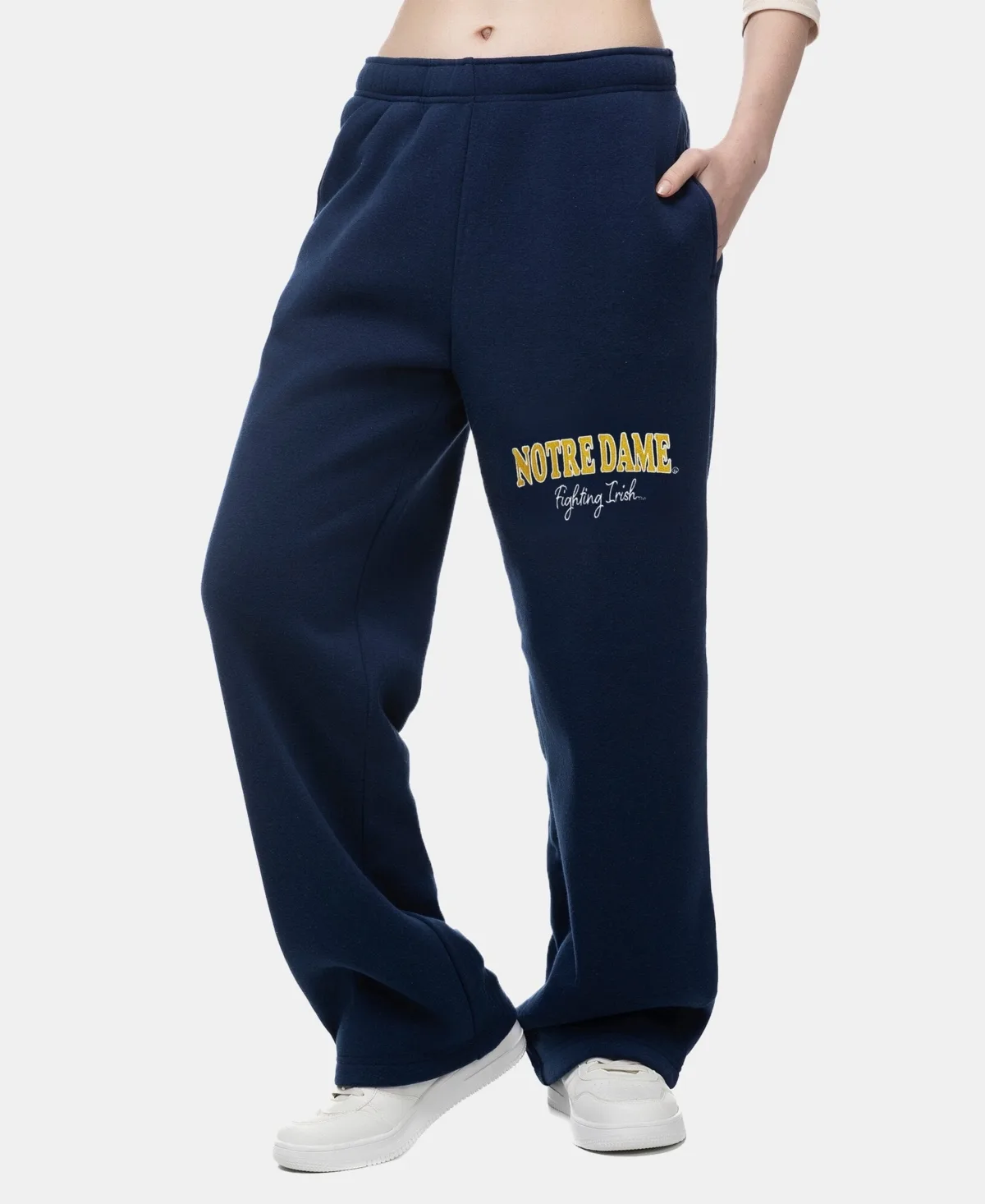 Notre Dame Fighting Irish Wide-Leg Fleece Sweatpants by Zoozatz