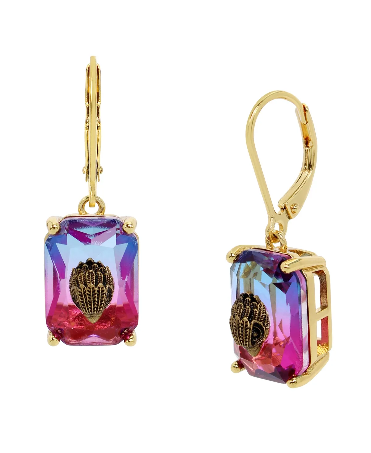 Robert Lee Morris Soho Glass Crystal Ombre Signature Eagle Drop Earrings by Kurt Geiger