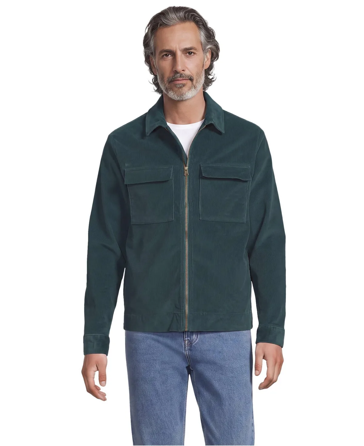 Corduroy Zip Front Jacket