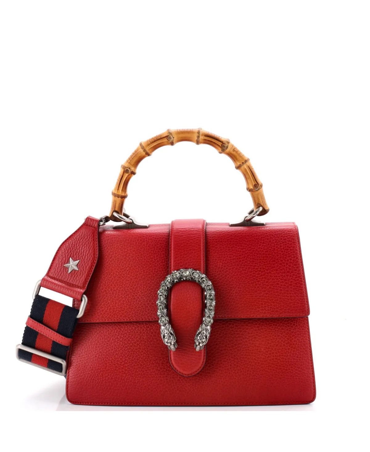 Pre-Owned Gucci Medium Dionysus Bamboo Top Handle Bag Leather by Gucci