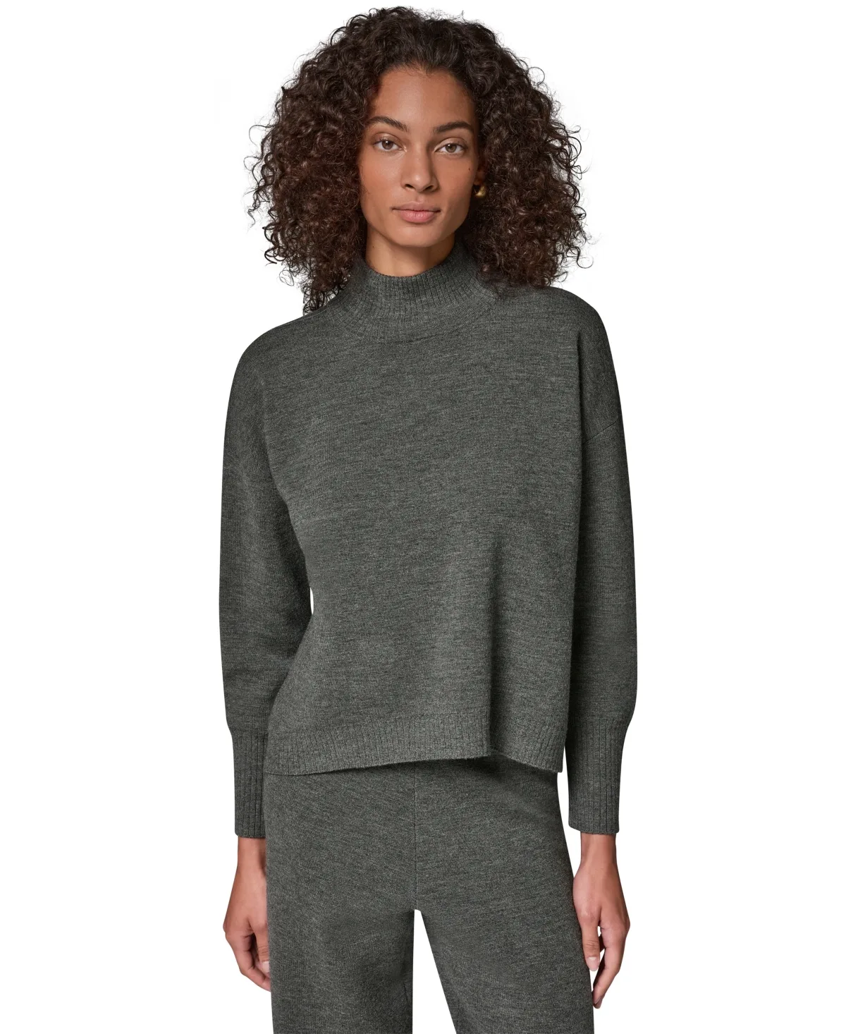 Merino Wool-Blend Mock-Neck Long-Sleeve Sweater by Donna Karan Weekend