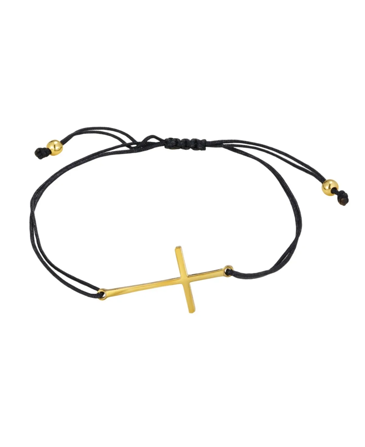 Gold-Tone Adjustable Cross Bracelet by Adornia