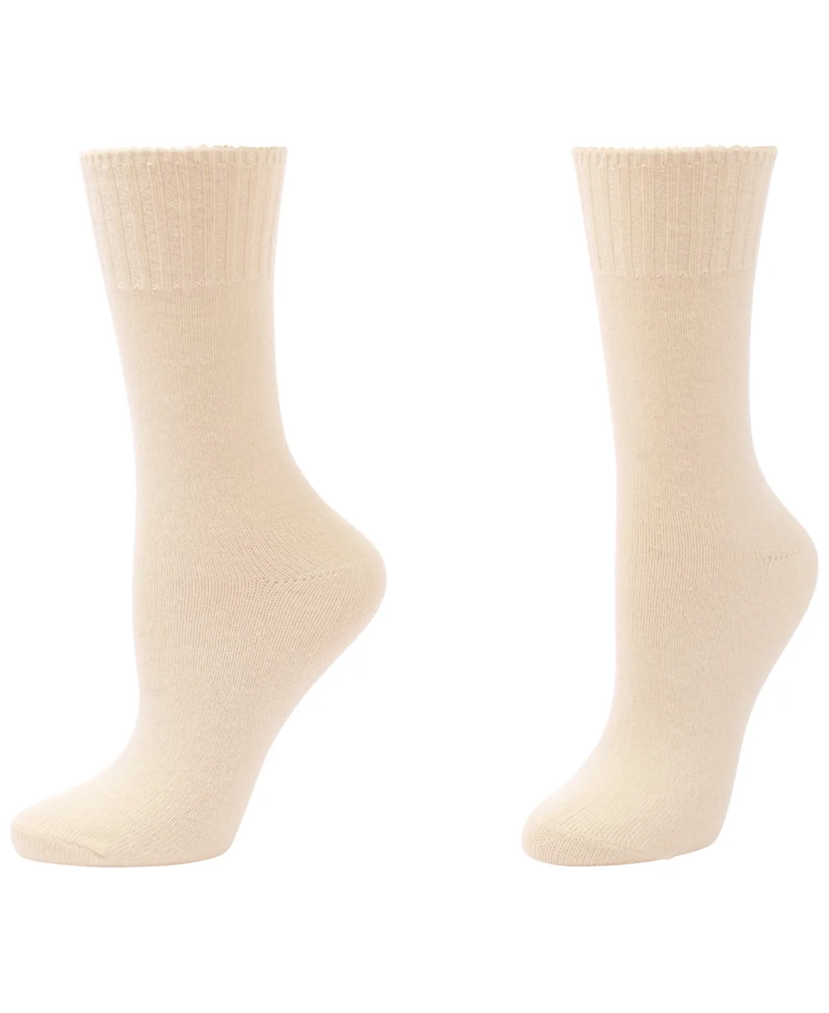 Cashmere-Blend Ribbed-Welt Crew Socks