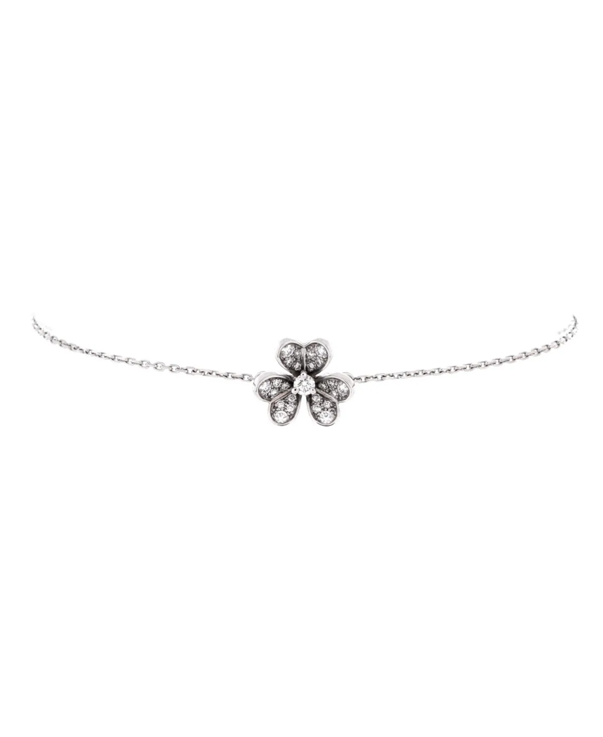 Pre-Owned Van Cleef & Arpels Frivole Bracelet - 18k White Gold by Pre Owned Van Cleef & Arpels