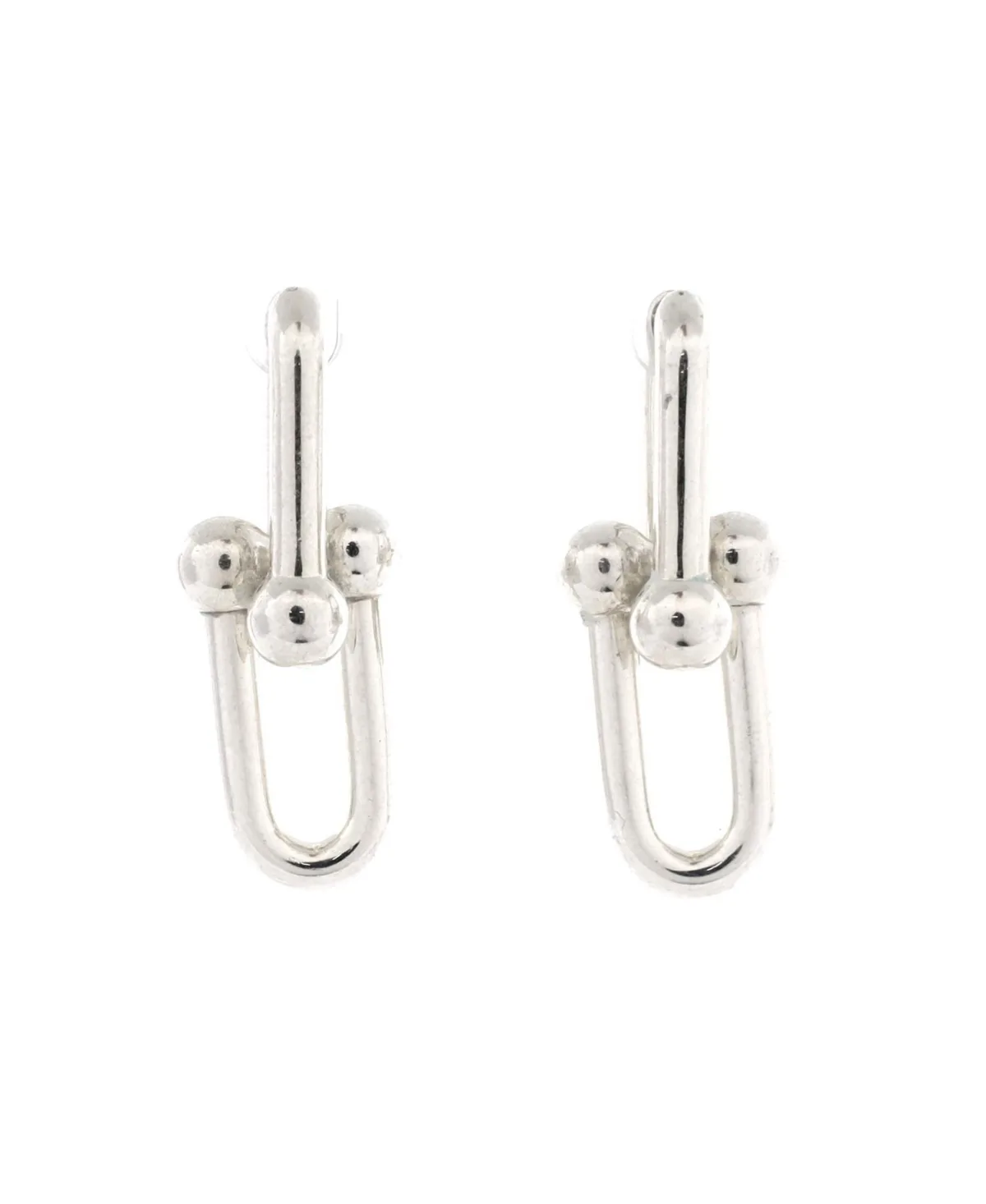 Pre-Owned Tiffany & Co Sterling Silver HardWear Link Earrings by Tiffany & Co.