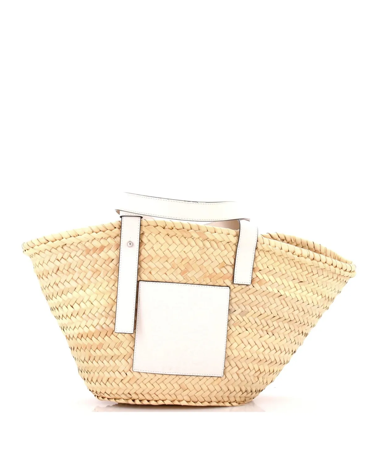 Pre-Owned Medium Basket Tote Raffia