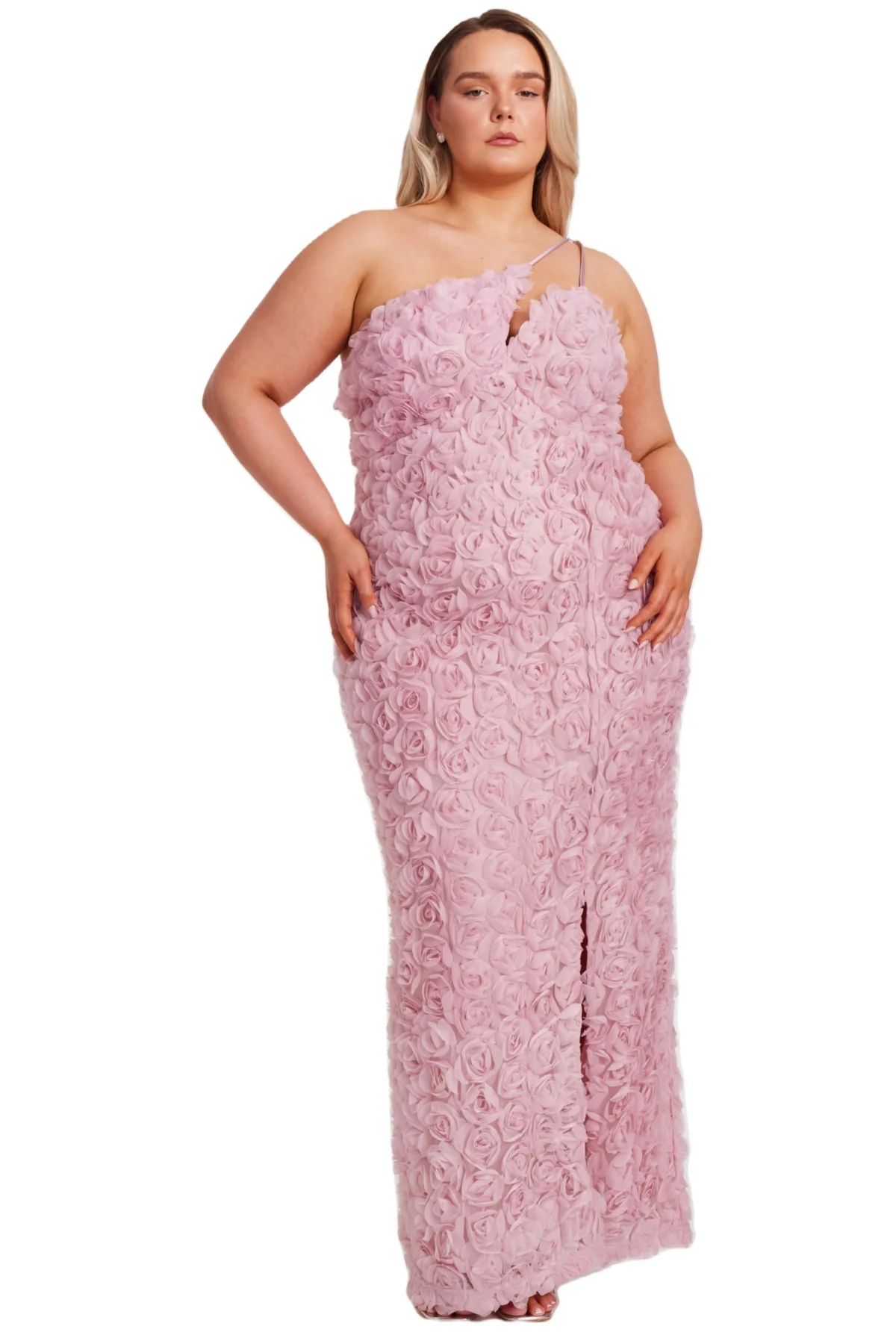 Cut Out 3D Floral Maxi Dress