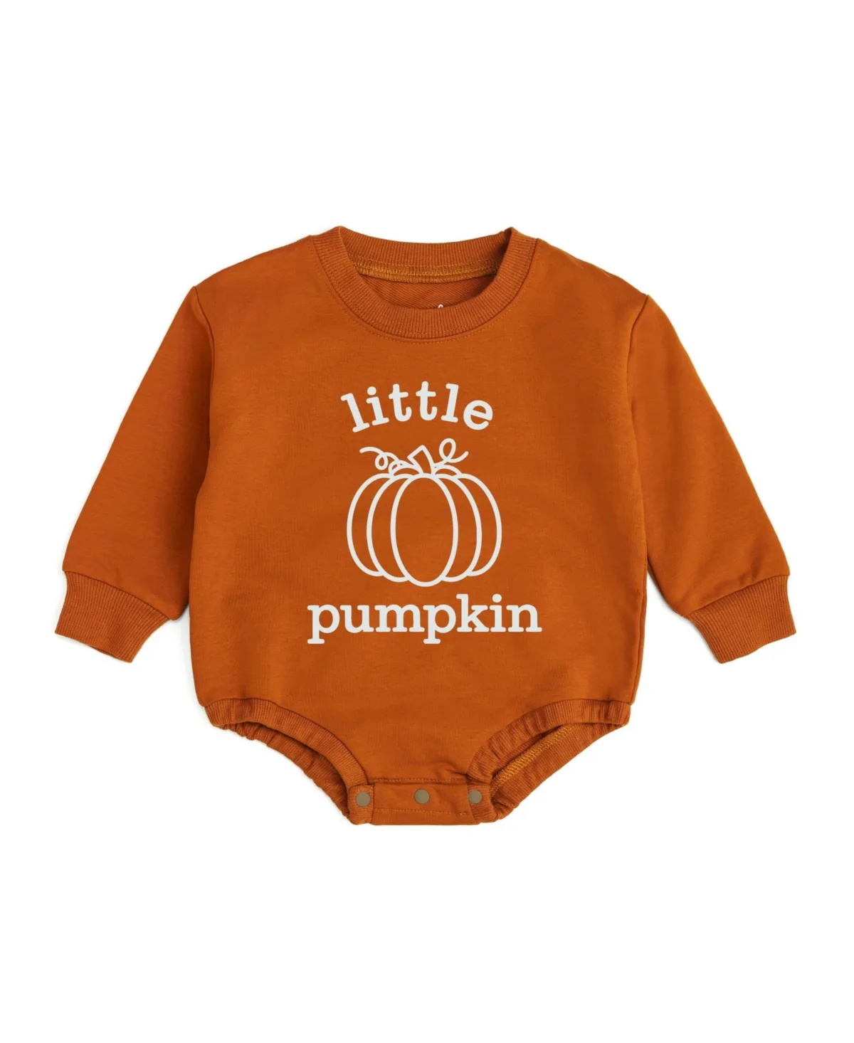 Pumpkin Long Sleeve Romper by Sweet Wink