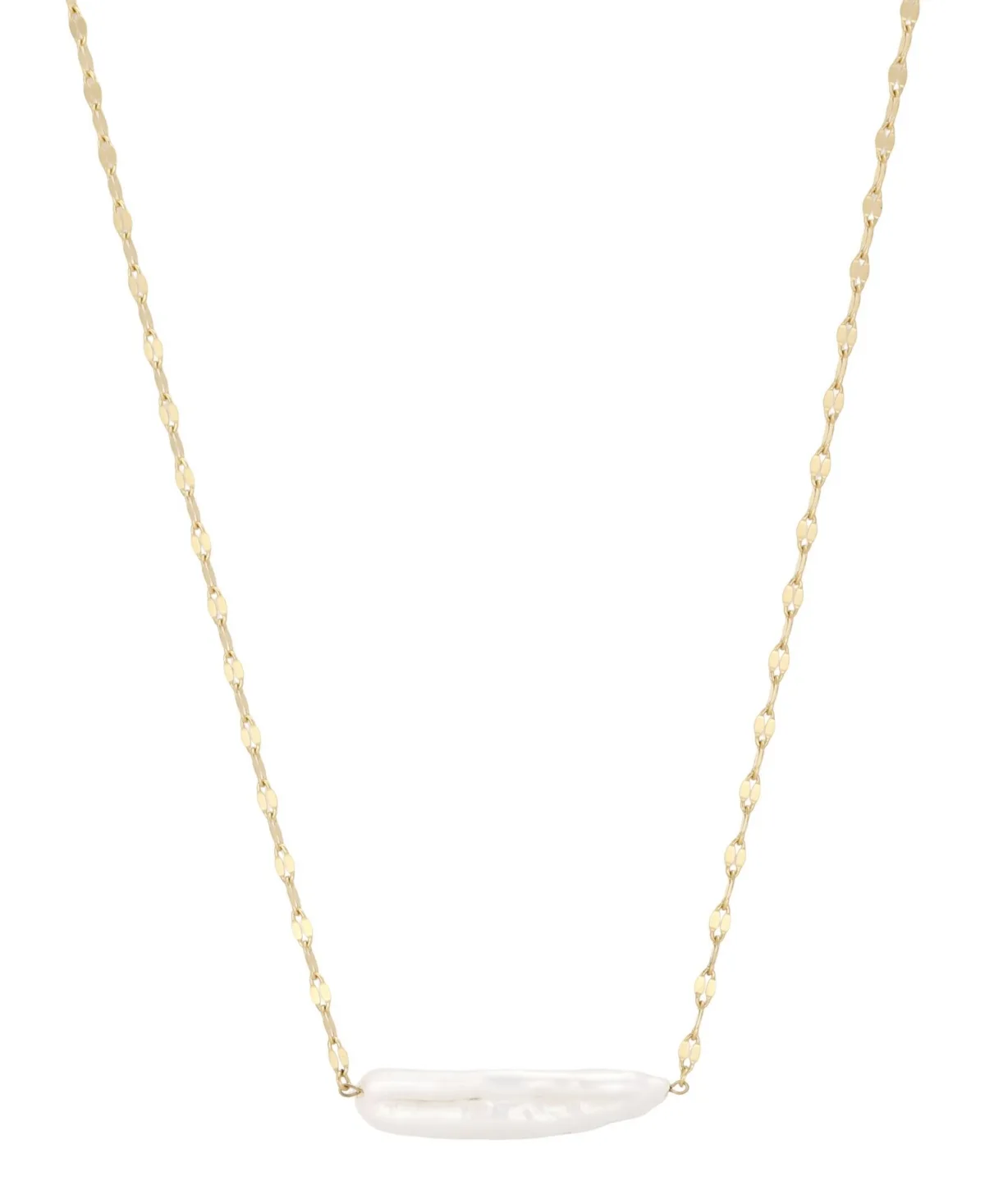 Gold-Tone Natural Keshi Freshwater Pearl Necklace by Adornia