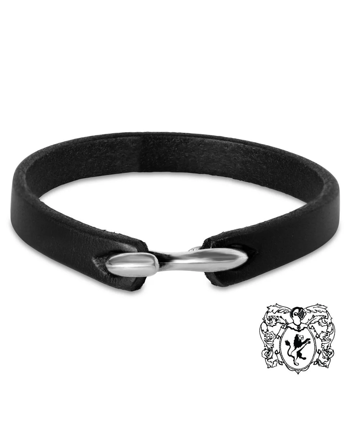 Refined Leather and Stainless Steel Bracelet