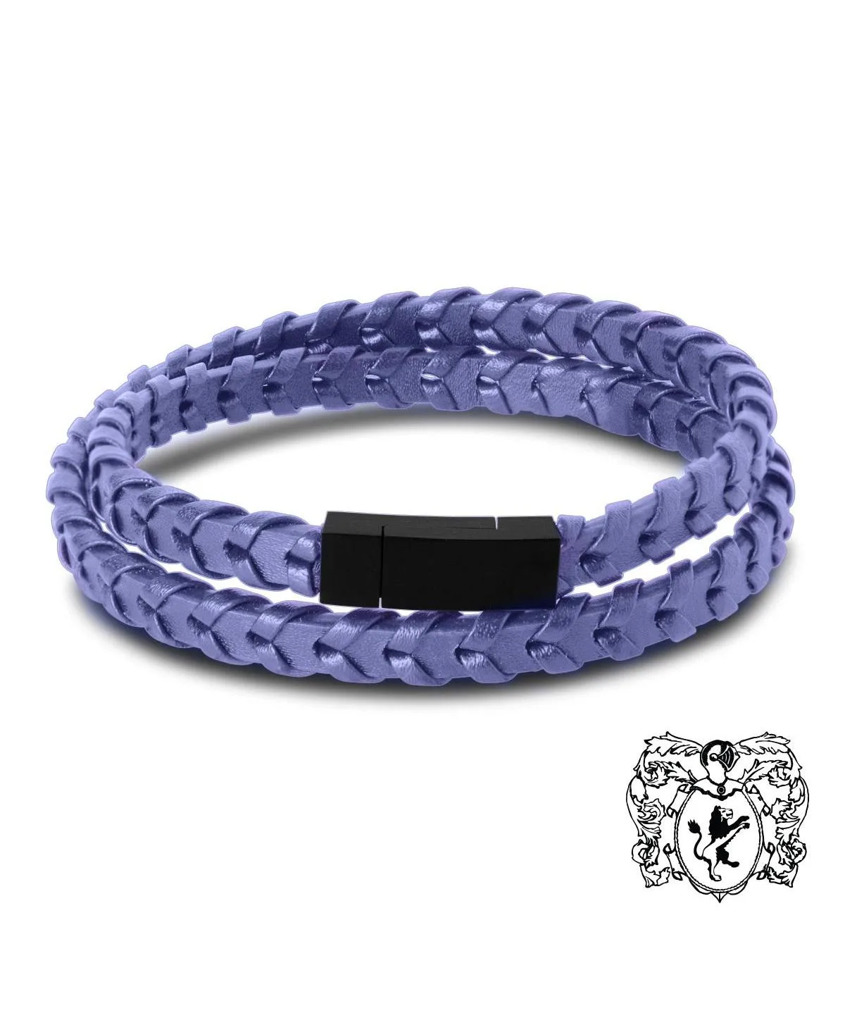 Fishtail Wrap Leather Stainless Steel Bracelet by Bruno Magli