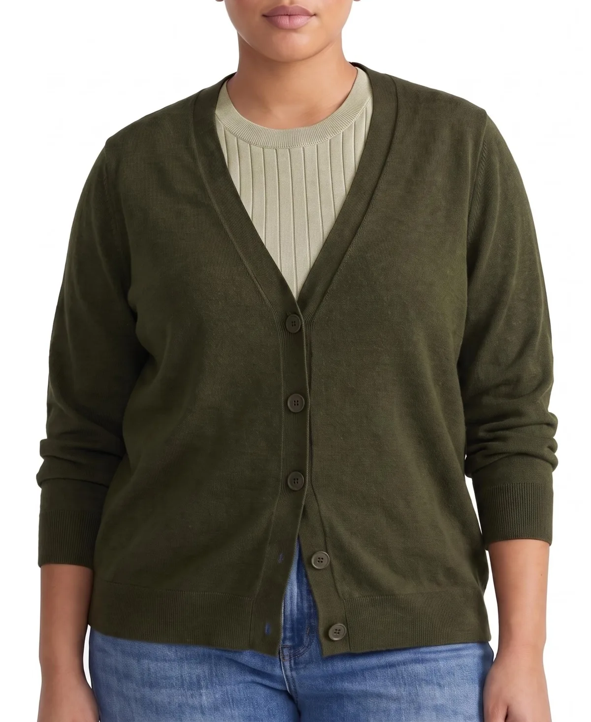 Lightweight Fine-Knit Savvy Cardigan by Universal Standard