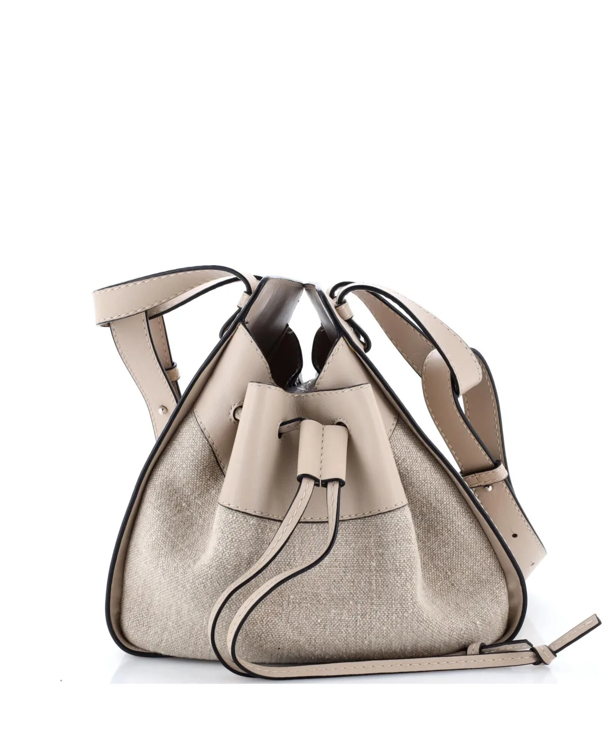 Pre-Owned Loewe Small Hammock Bag Leather and Canvas by LOEWE