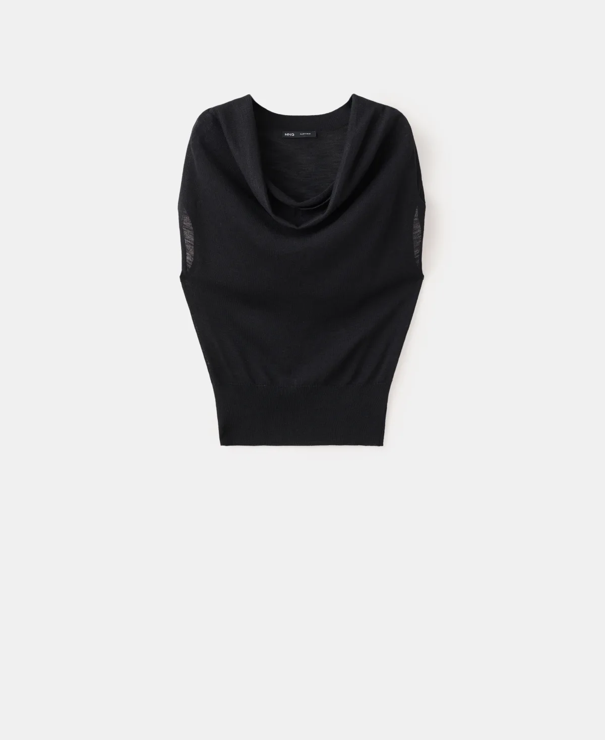 Draped Neck Knitted Sweater by Mango