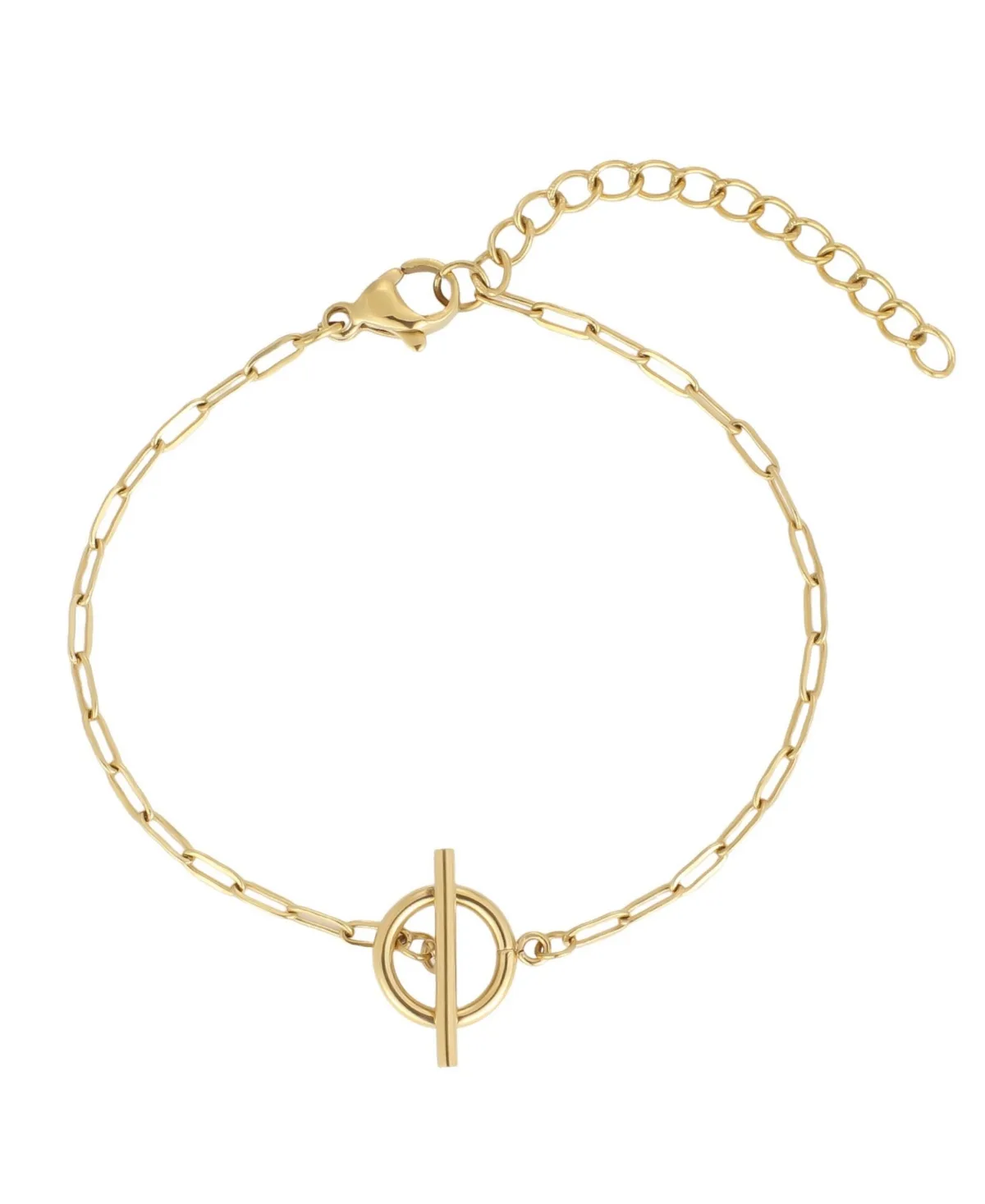 Gold-Tone Adjustable Toggle Chain Bracelet by Adornia