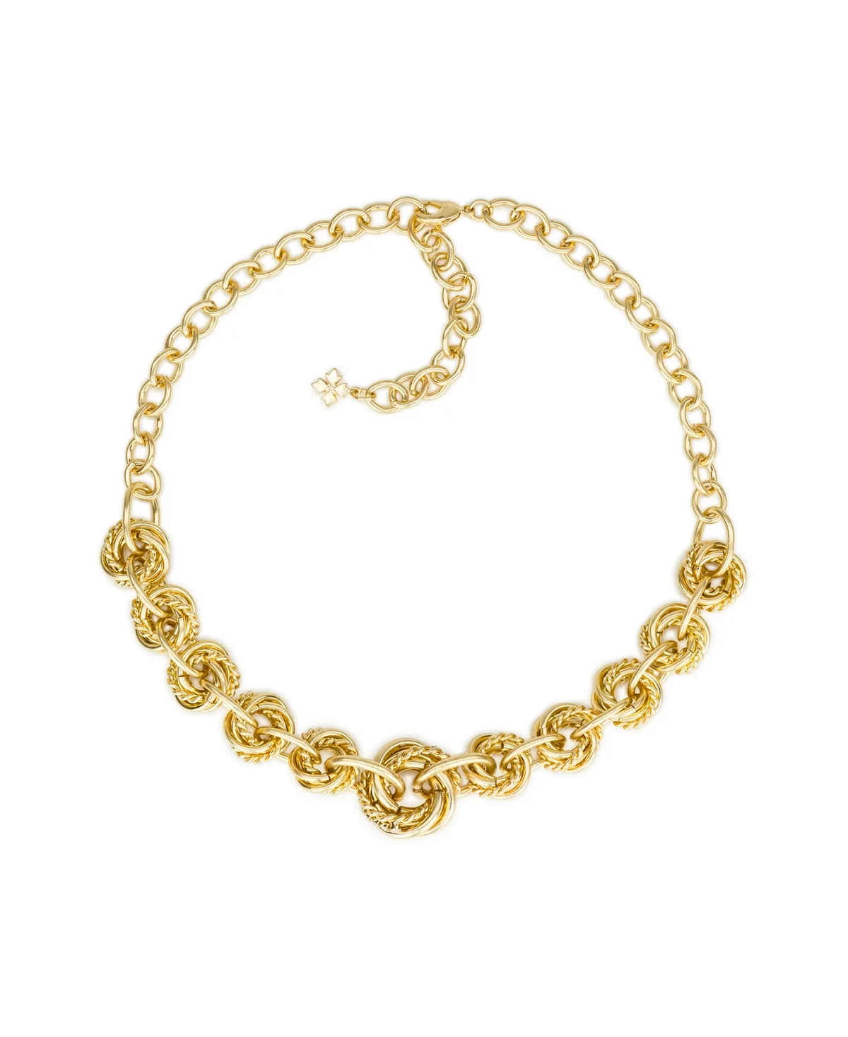 Gold-Plated Twisted Knot Link Necklace by Patricia Nash