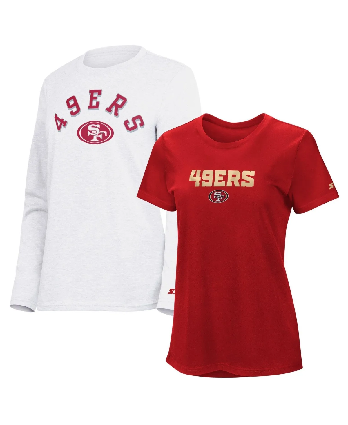 San Francisco 49ers Short Sleeve Long Sleeve T-Shirt Combo Pack by Starter