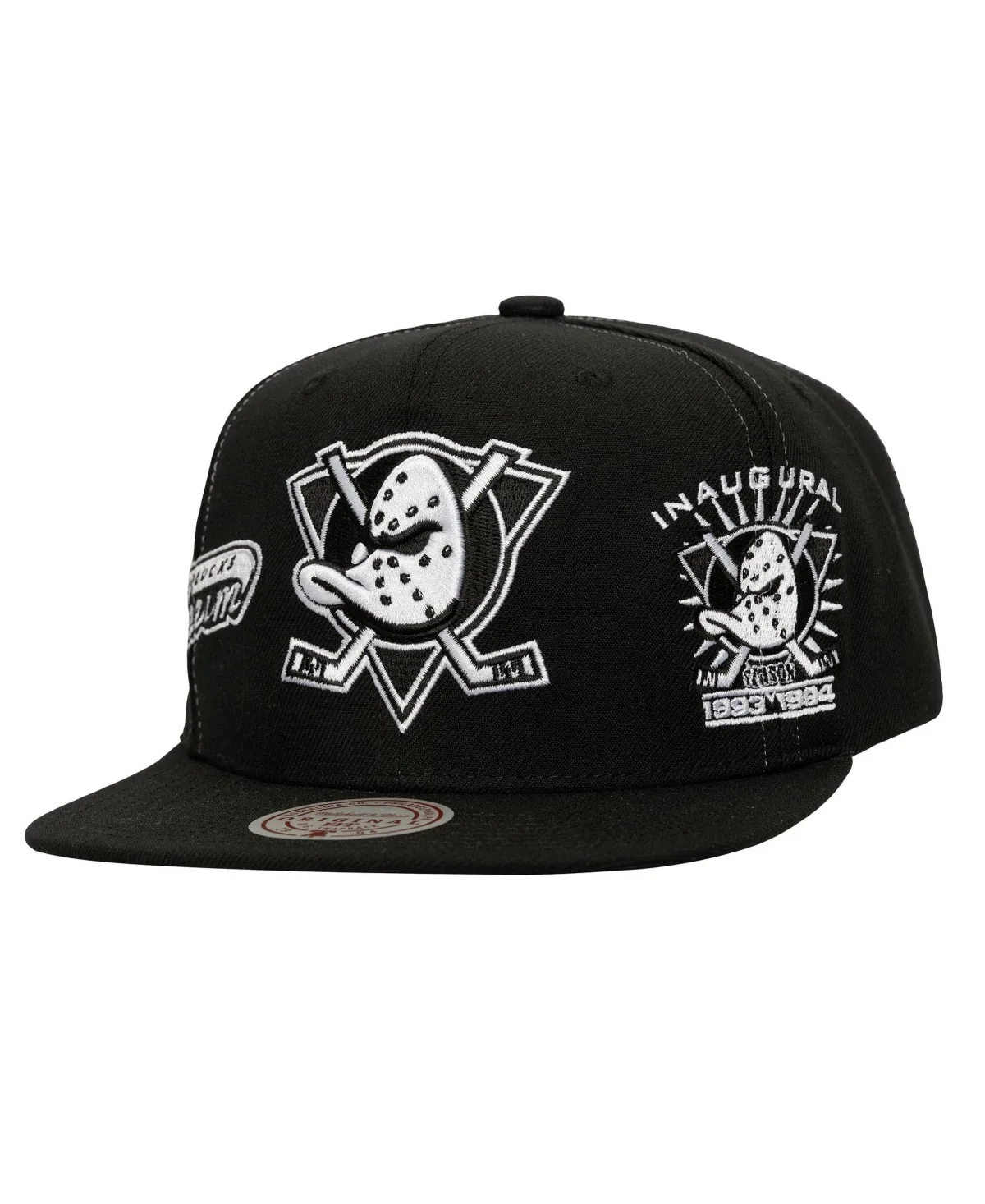 Anaheim Ducks Team Ground 2.0 Snapback Flat Brim Baseball Cap by Mitchell & Ness
