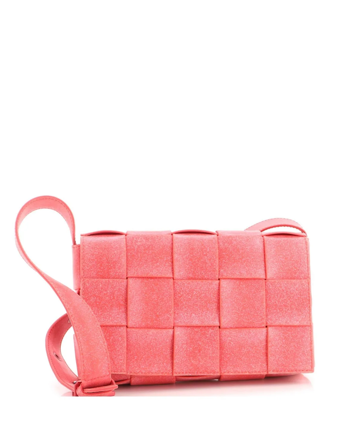 Pre-Owned Cassette Crossbody Bag Maxi Intrecciato Rubber by Bottega Veneta