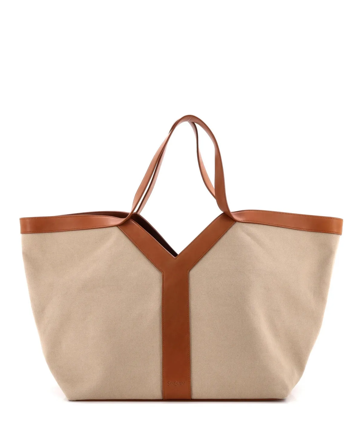 Pre-Owned Medium Y Tote Canvas with Leather by Saint Laurent