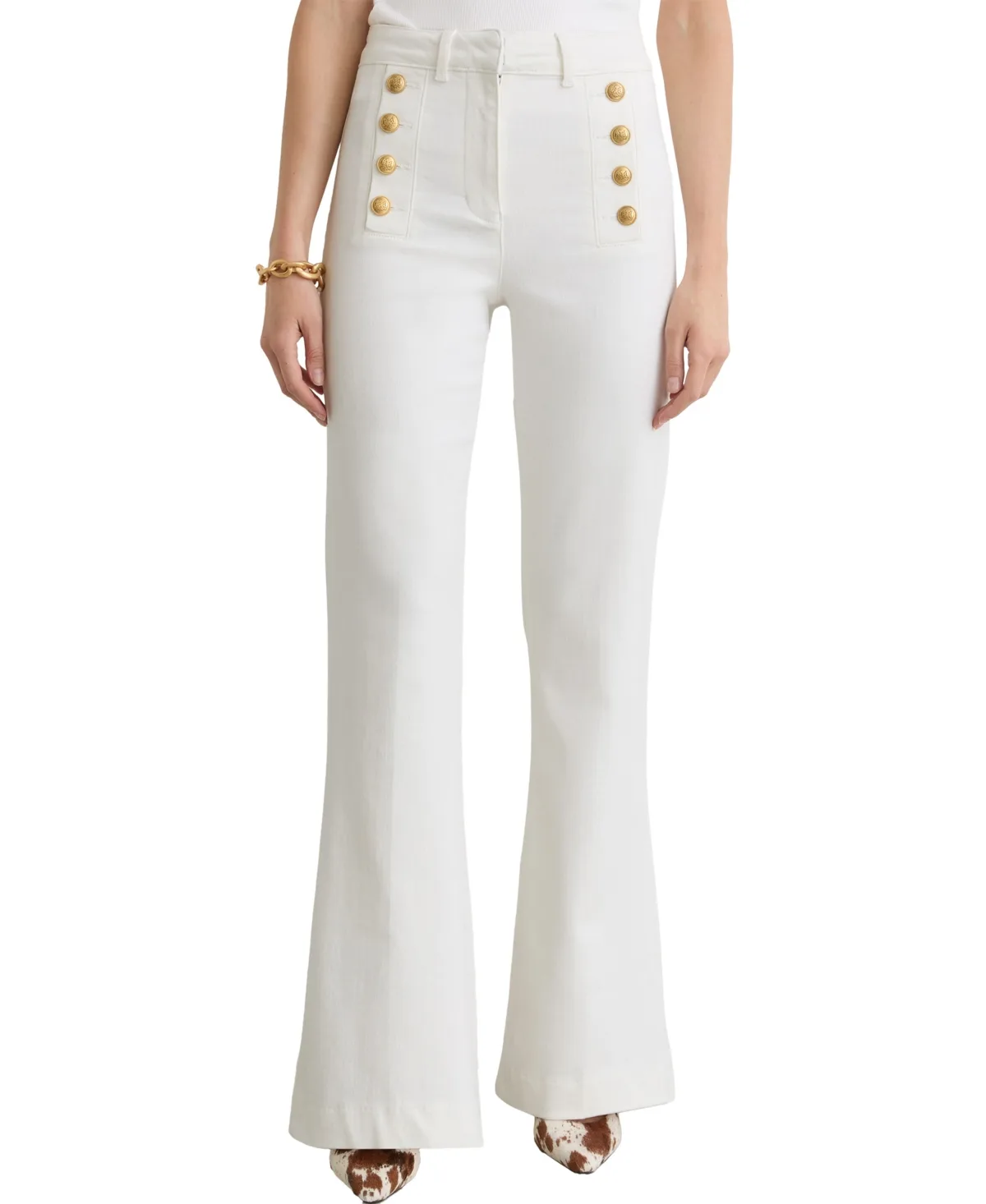 Athena Mid-Rise Flare Jeans by Reiss