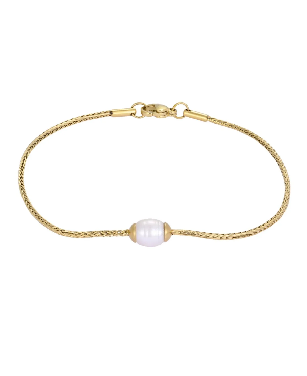 Natural Freshwater Pearl Gold-Tone Bracelet by Adornia