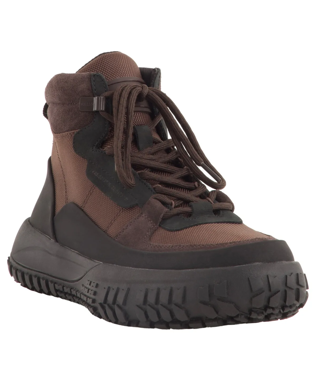 Nordura Lug Sole Round-Toe Nubuck Leather & Suede Trim Boots