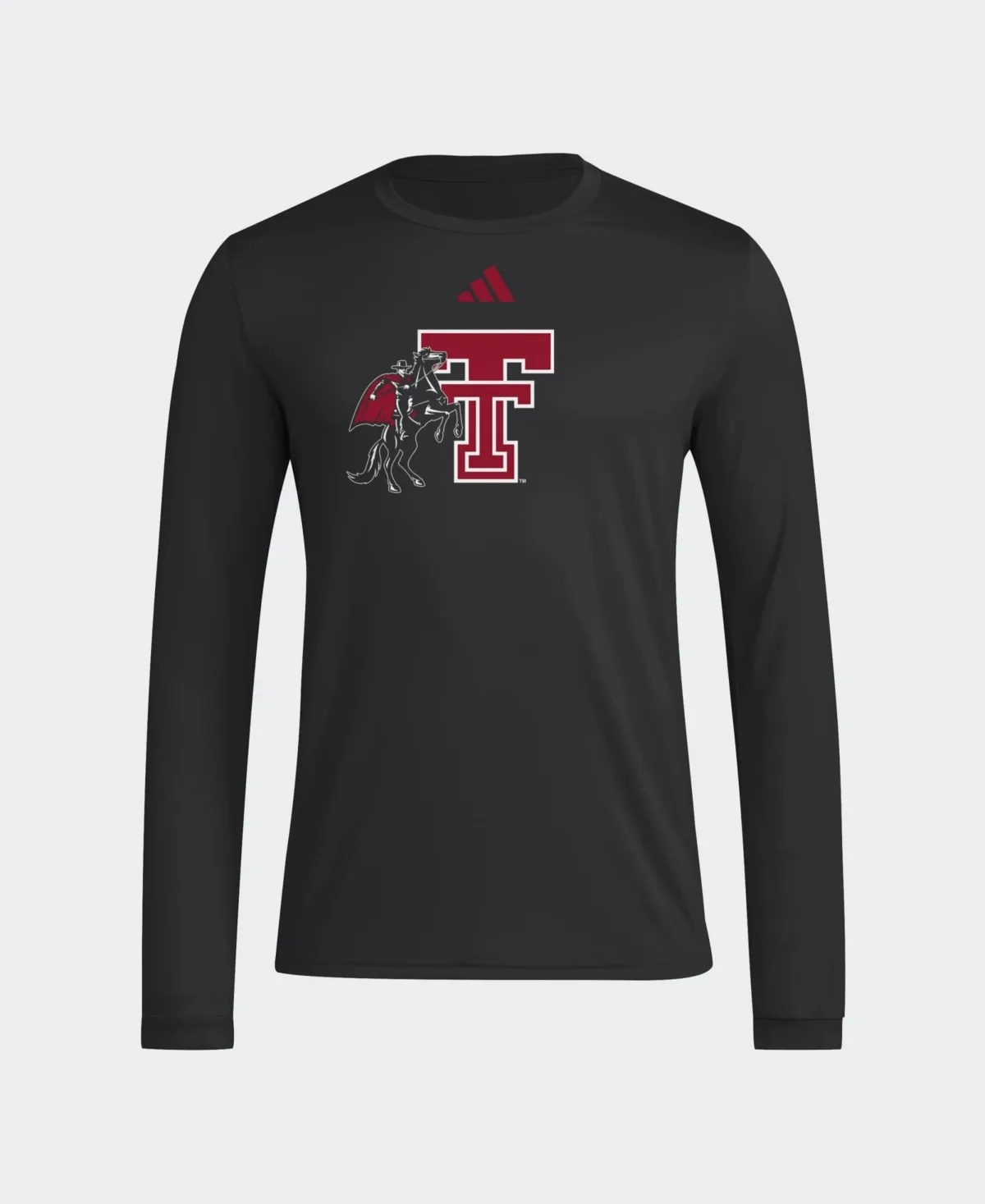 Texas Tech Red Raiders Primary Locker Logo Pre-Game Long Sleeve T-Shirt by adidas