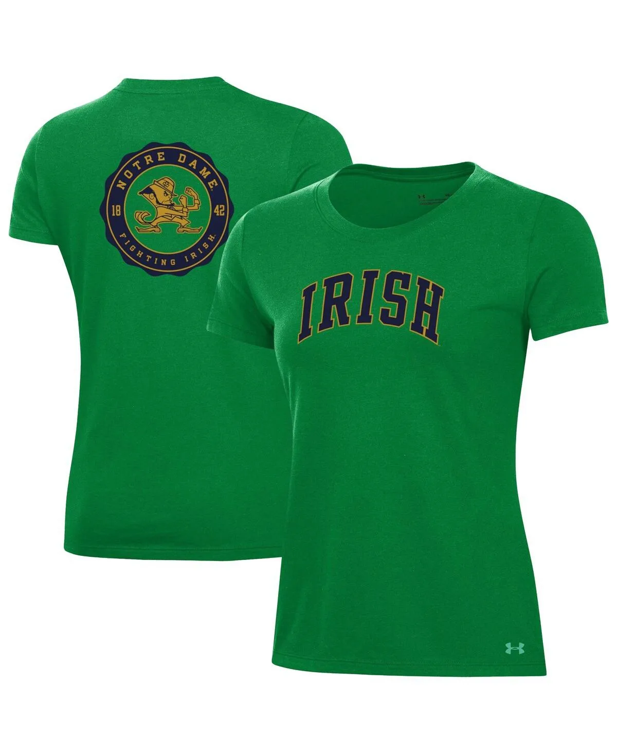Notre Dame Fighting Irish Essentials 2-Hit Performance T-Shirt by Under Armour