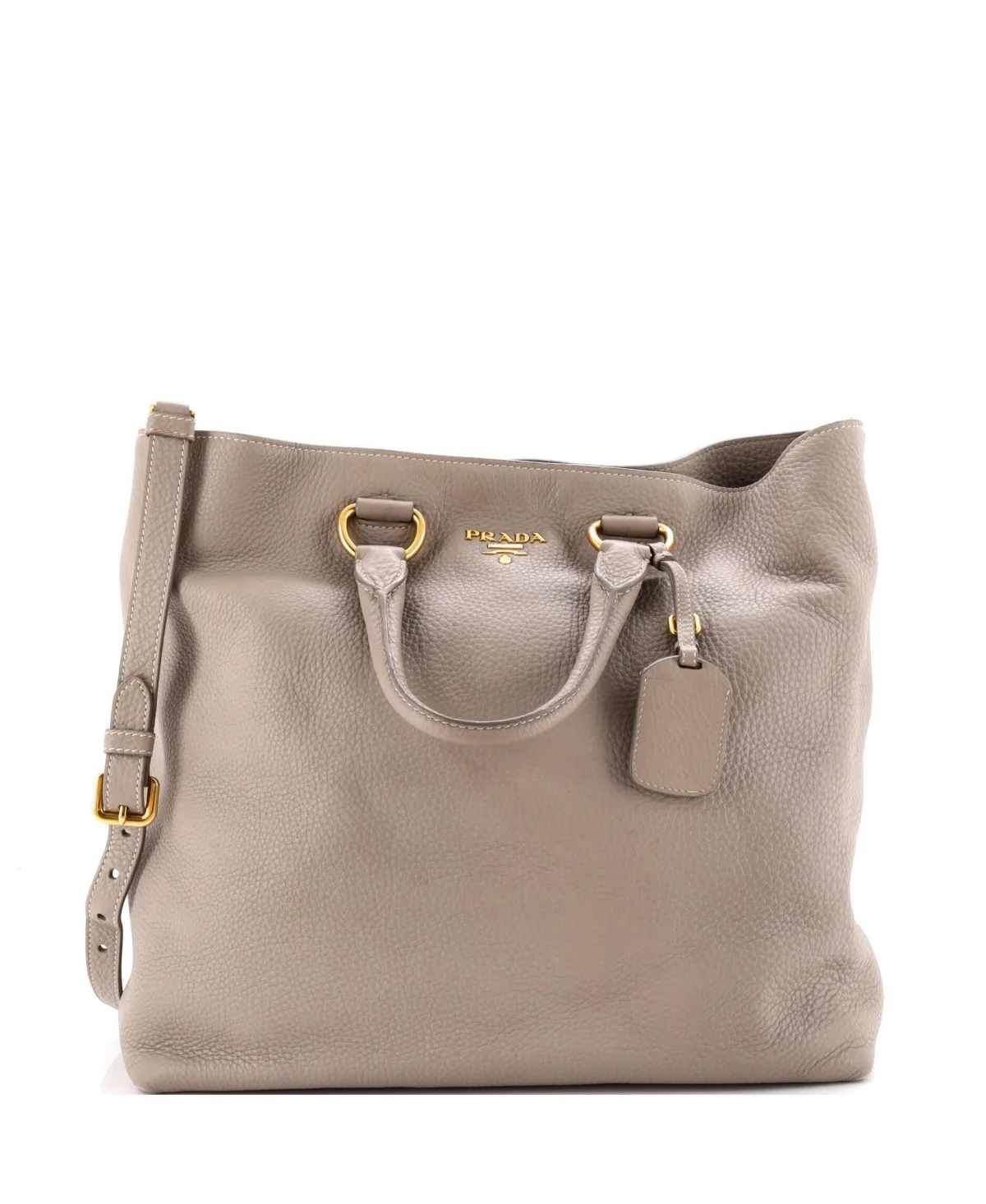 Pre-Owned Prada Large Convertible Shopper Tote Vitello Daino