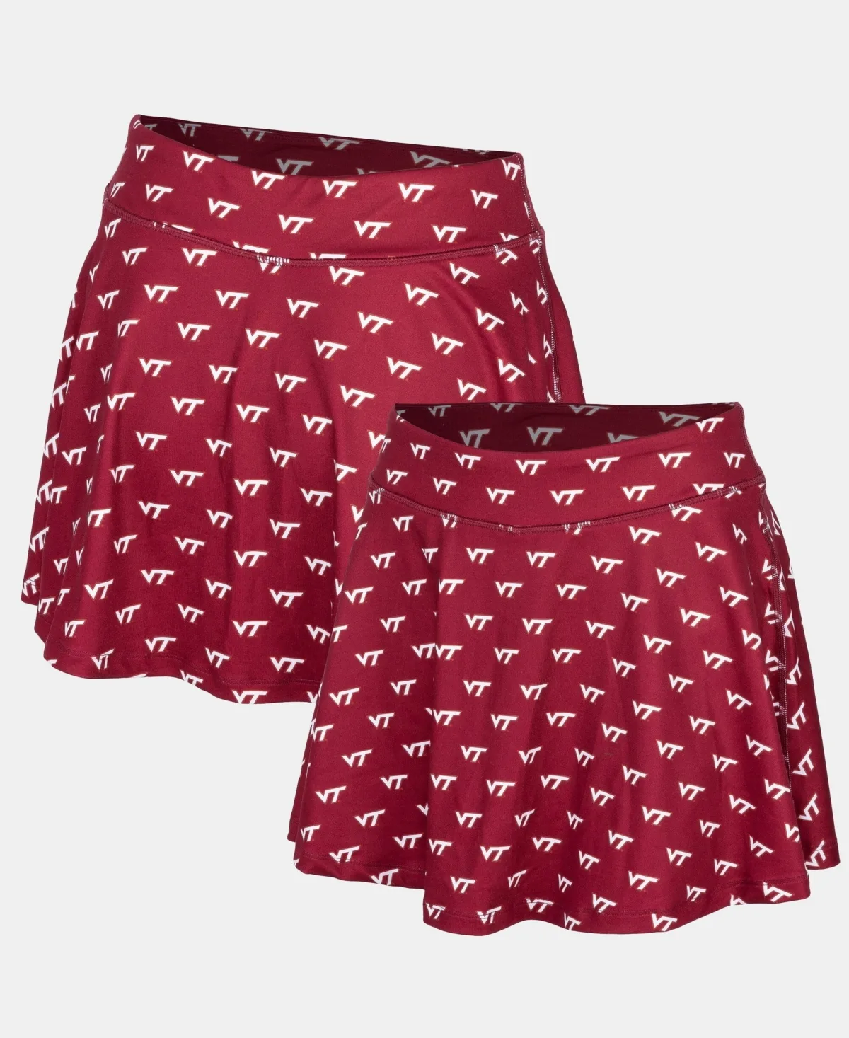 Virginia Tech Hokies High-Waisted Mini Allover Print Skort