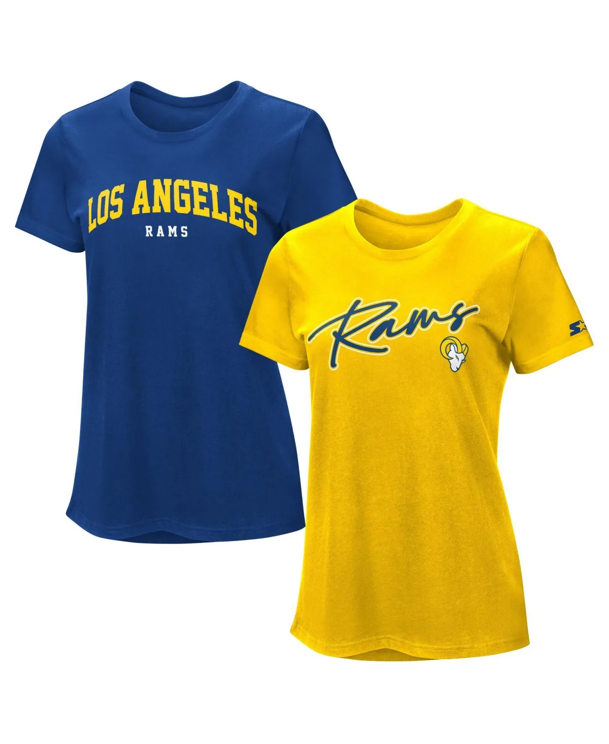 Starter 2-Piece Los Angeles Rams Screen Print Graphics T-Shirts Set by Starter