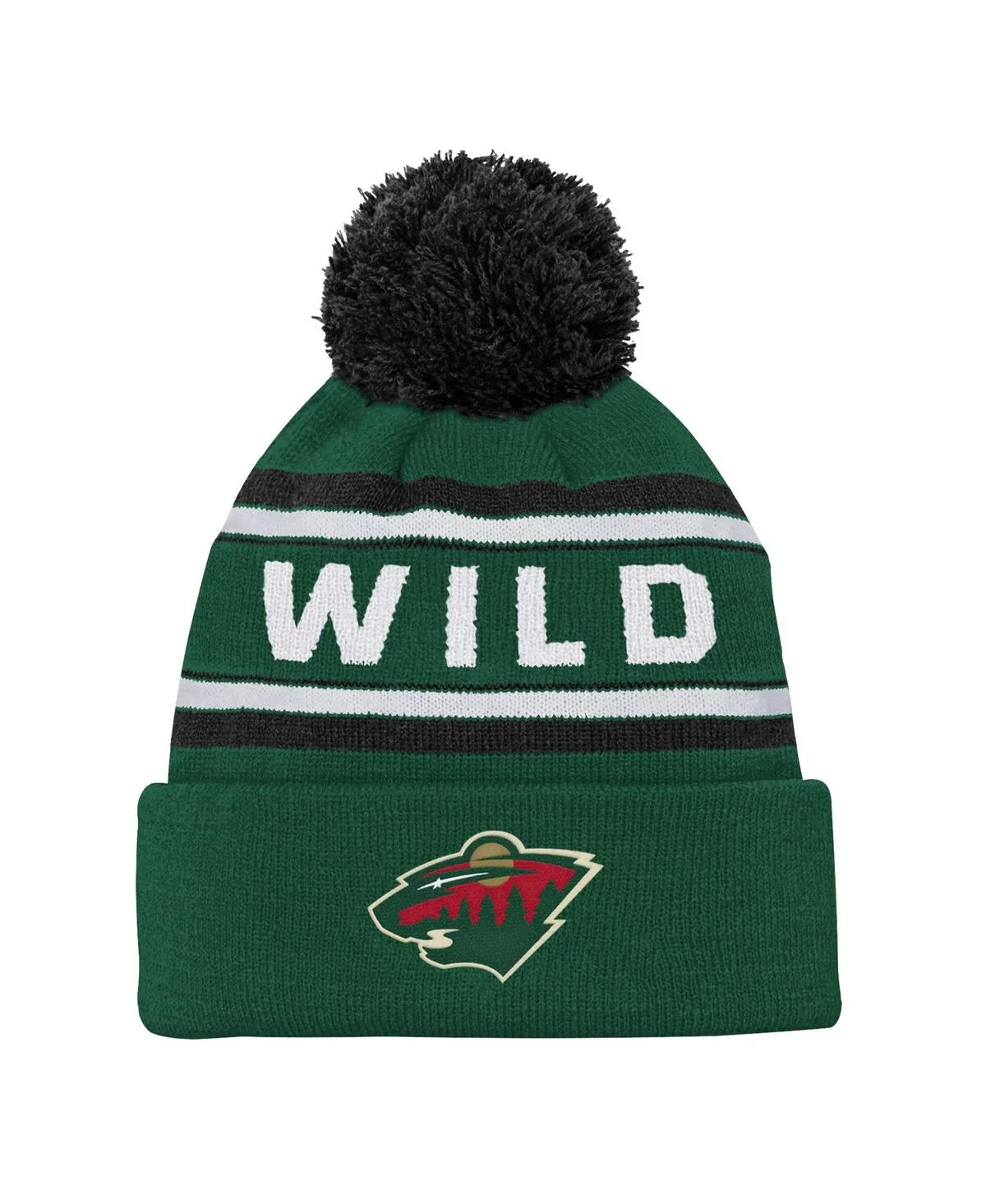 Minnesota Wild Jacquard Cuffed Knit Hat with Pom by Outerstuff