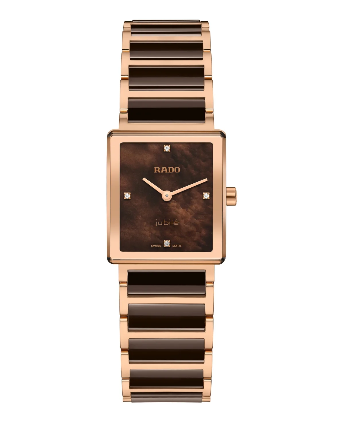 Rado Swiss Quartz Integral Stainless Steel and Ceramic Bracelet Watch 23mm by Rado