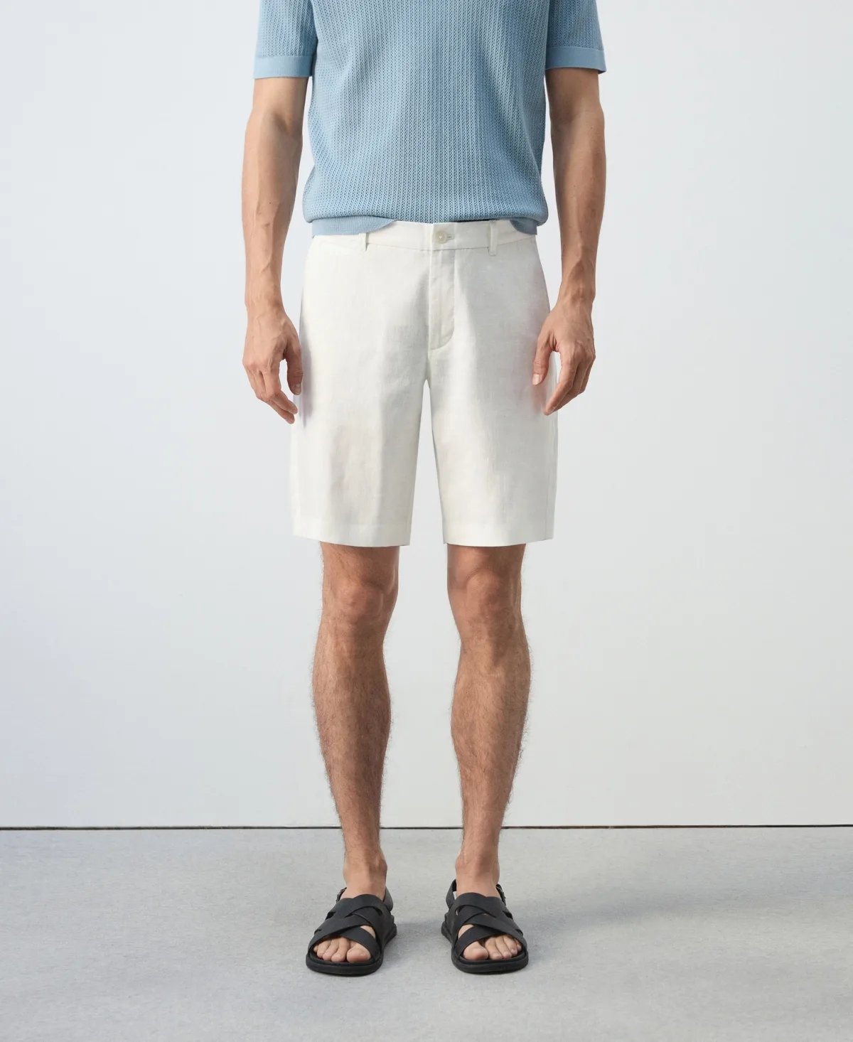 Slim-Fit Linen 9.84 Bermuda Shorts