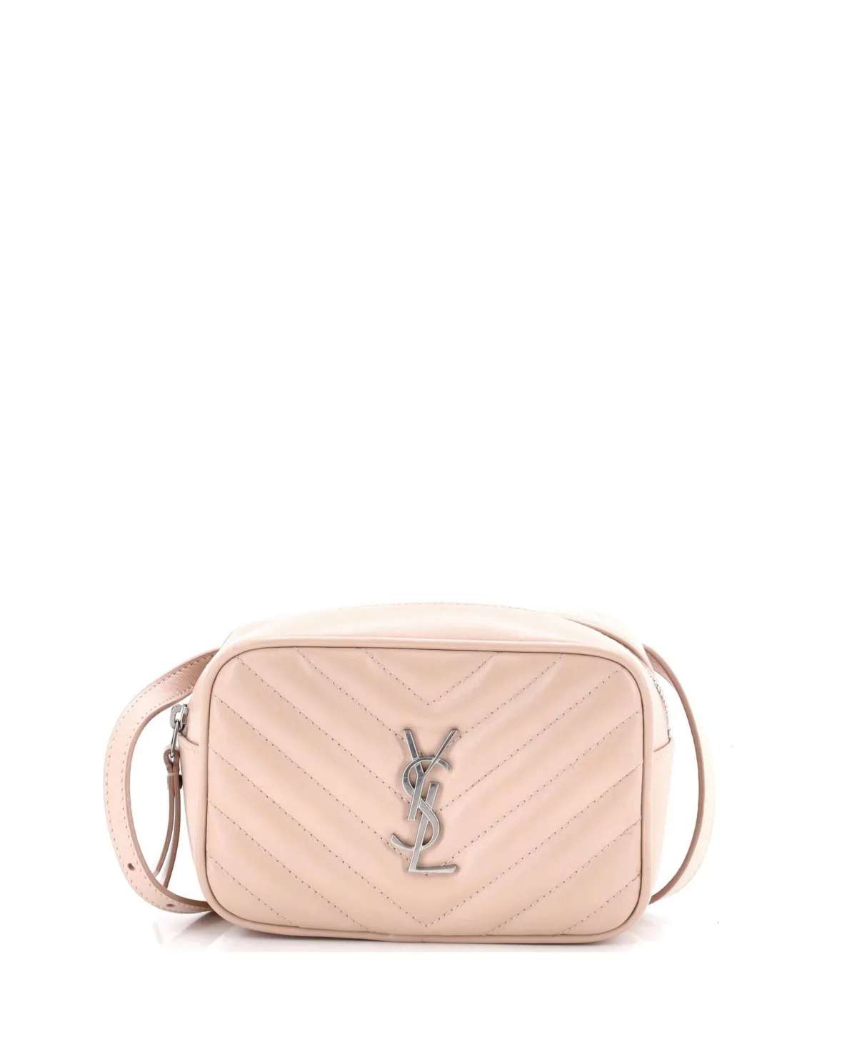 Pre-Owned Lou Leather Matelasse-Chevron Adjustable Belt Bag by Saint Laurent