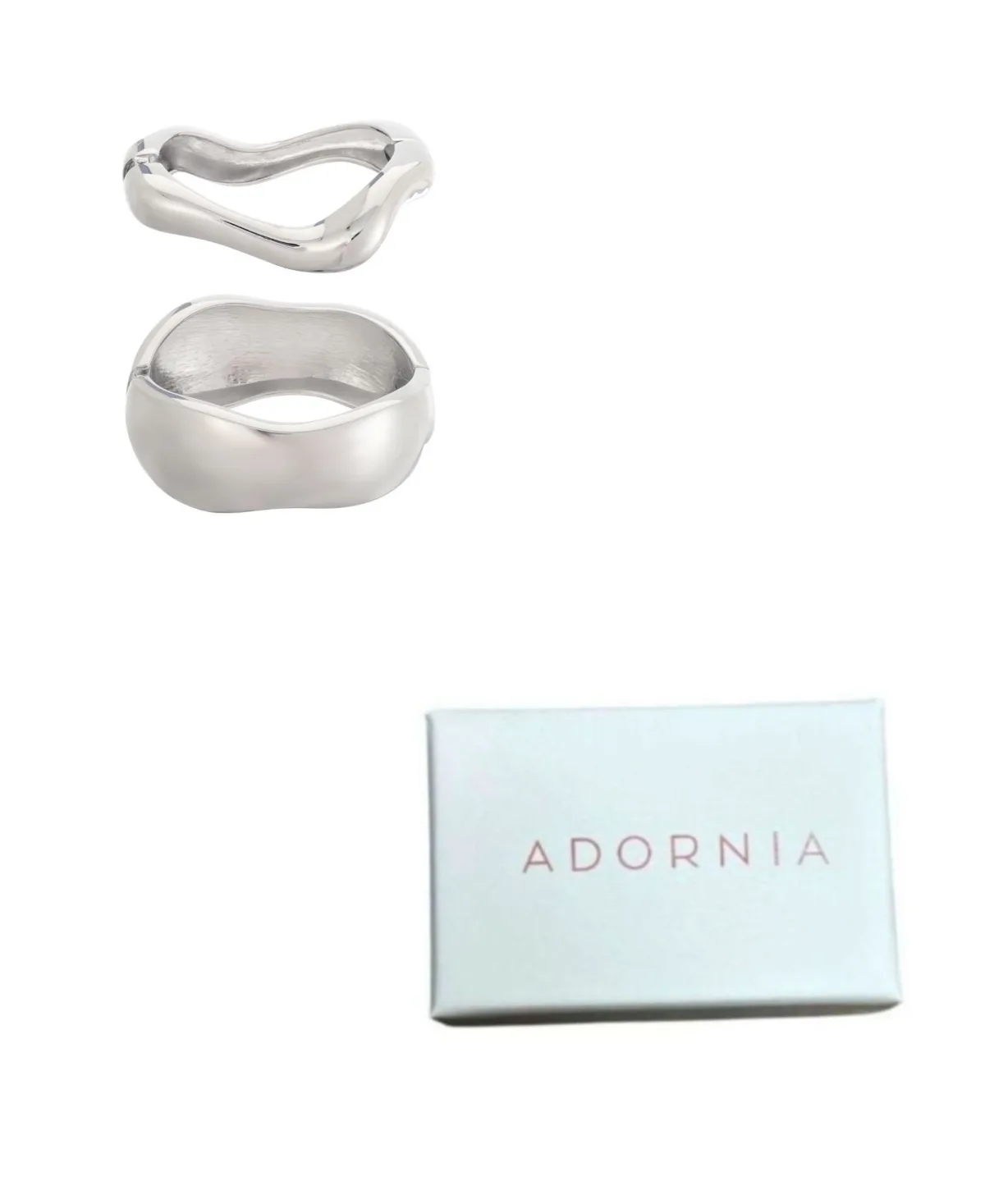 Chunky-Hinged Cuff Bracelets, 2-Piece Set by Adornia